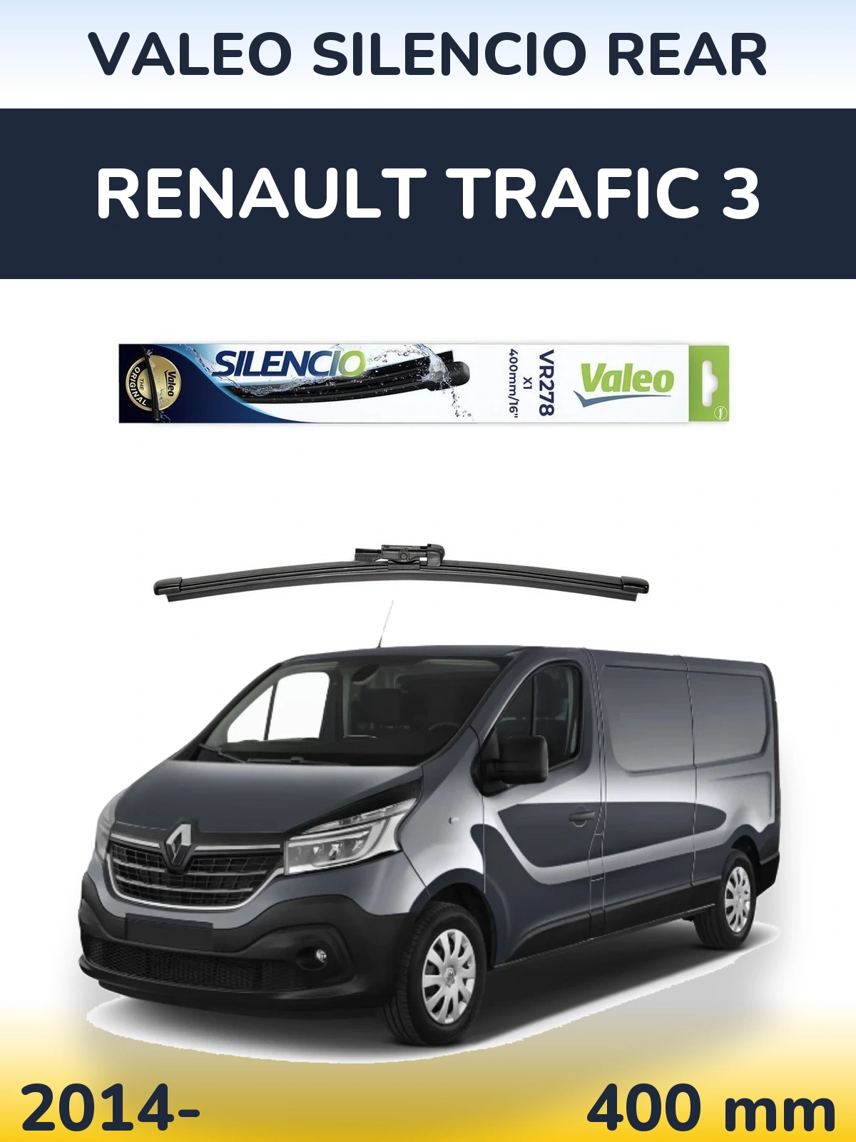 Tylna wycieraczka Valeo Silencio Rear 400 mm do Renault Trafic 3 2014-2026