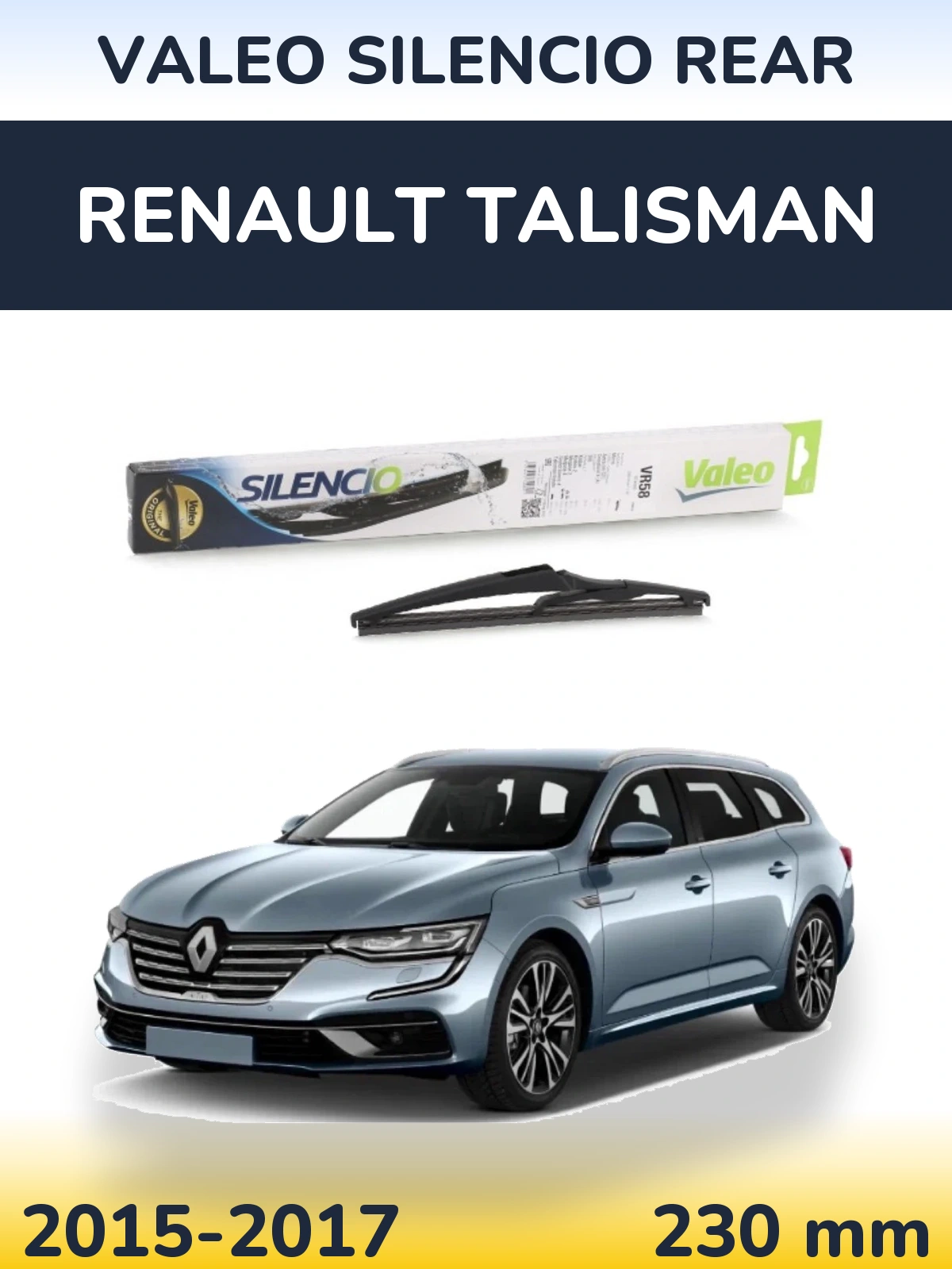 Rear wiper blade Valeo Silencio Rear 240 mm for Renault Talisman 2015-2017