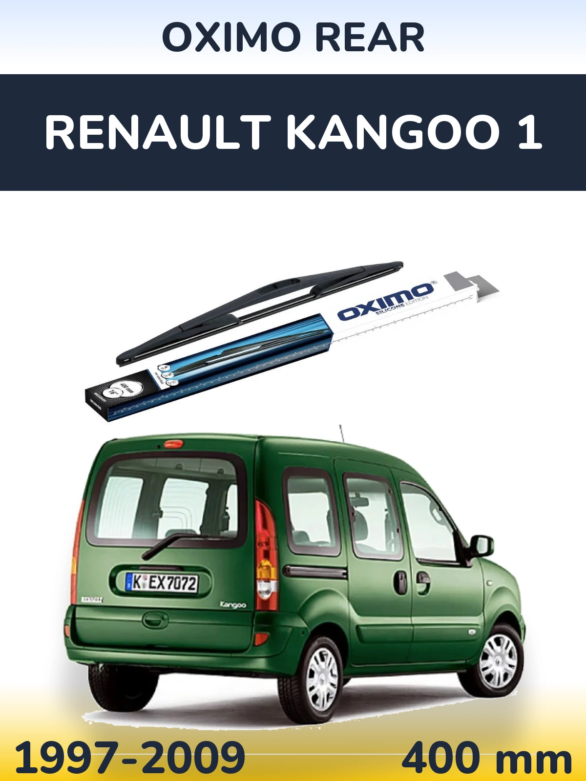 Rear wiper blade Oximo Rear 400 mm for Renault Kangoo 1 1997-2009