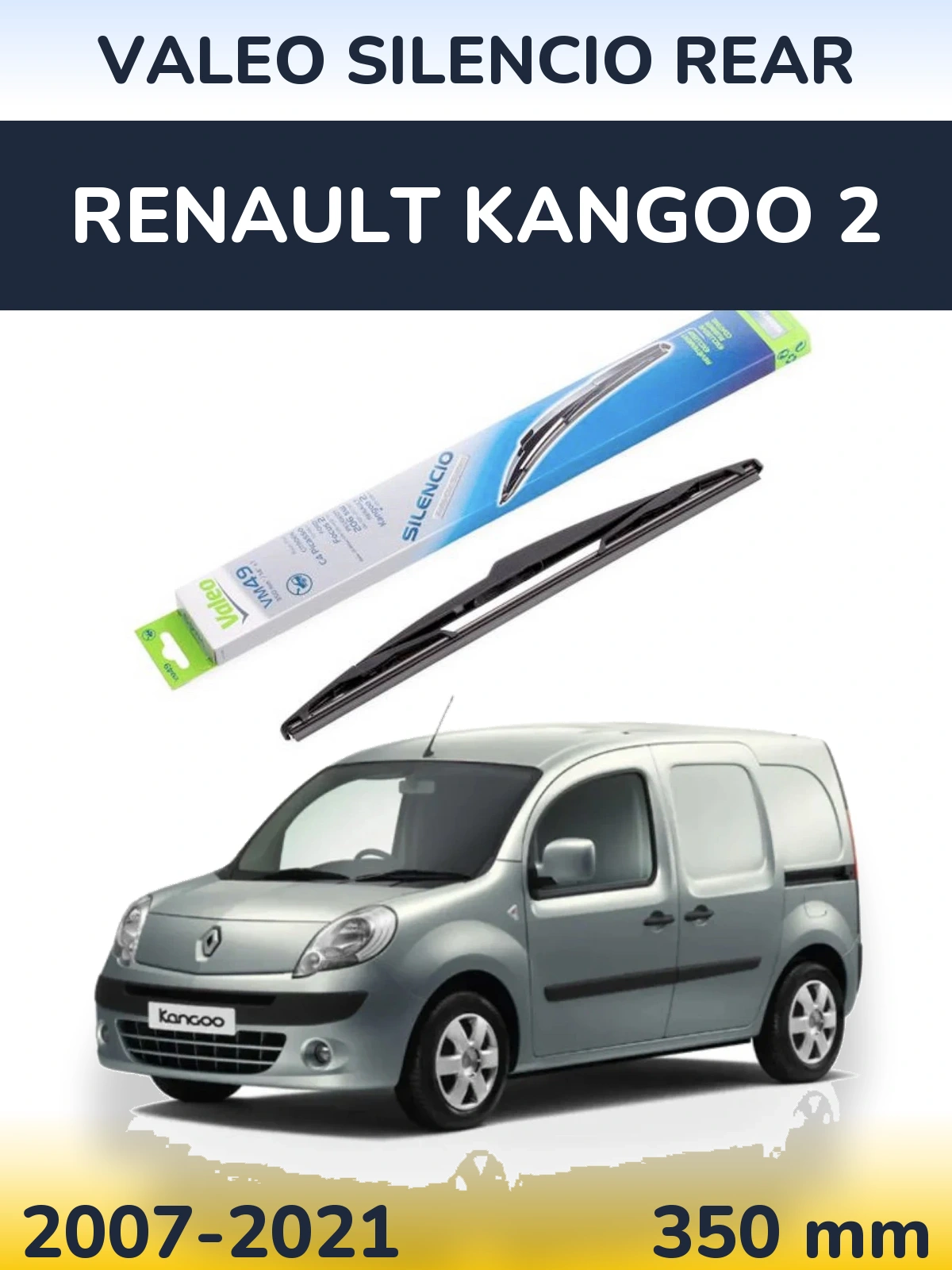 Rear wiper blade Valeo Silencio Rear 350 mm for Renault Kangoo 2 2007-2021