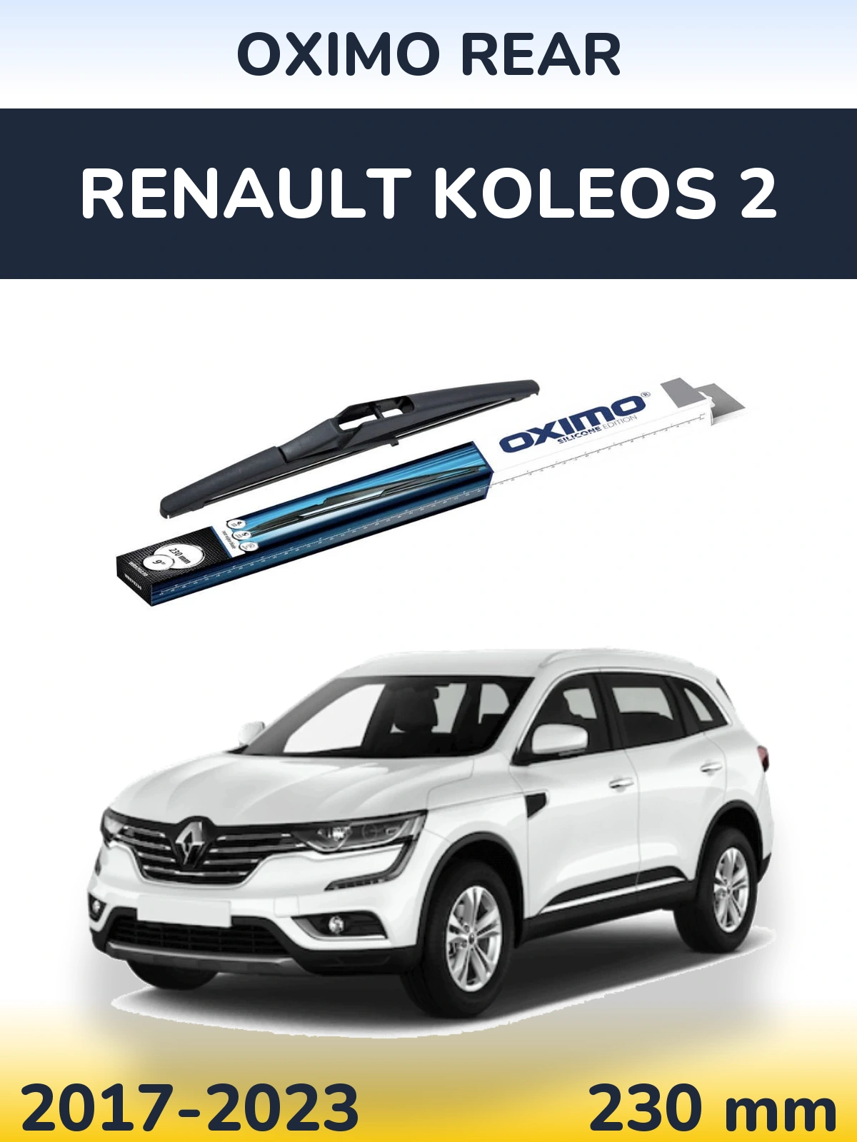 Rear wiper blade Oximo Rear 230 mm for Renault Koleos 2 2017-2023
