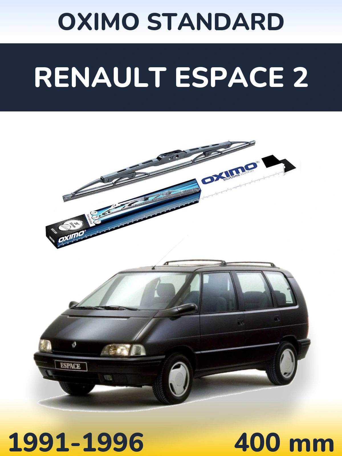 Tylna wycieraczka Oximo Standard 400 mm do Renault Espace 2 1991-1996