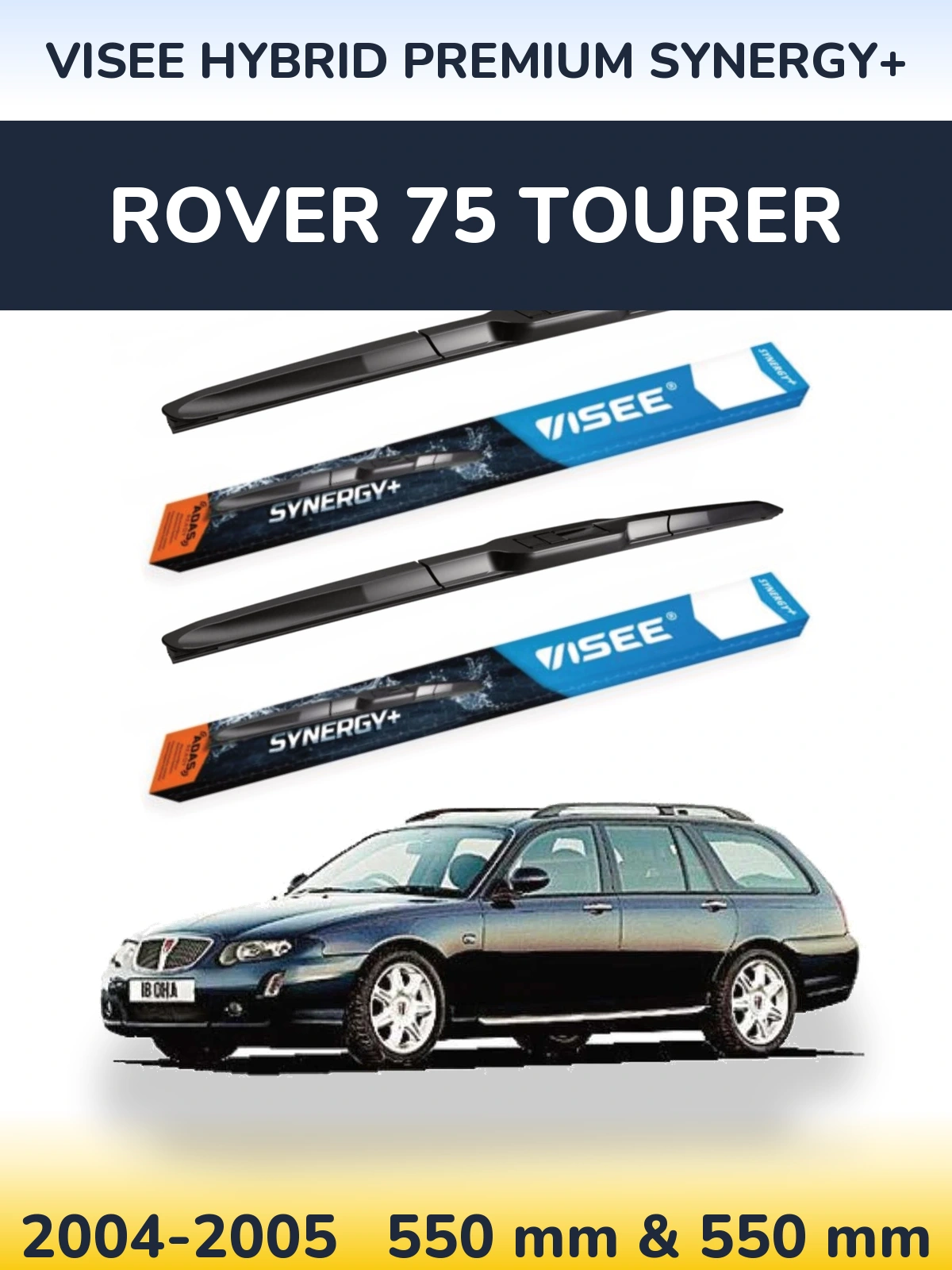 Комплект передних дворников VISEE HYBRID PREMIUM SYNERGY+ 550 & 550 мм для Rover 75 Tourer 2004-2005