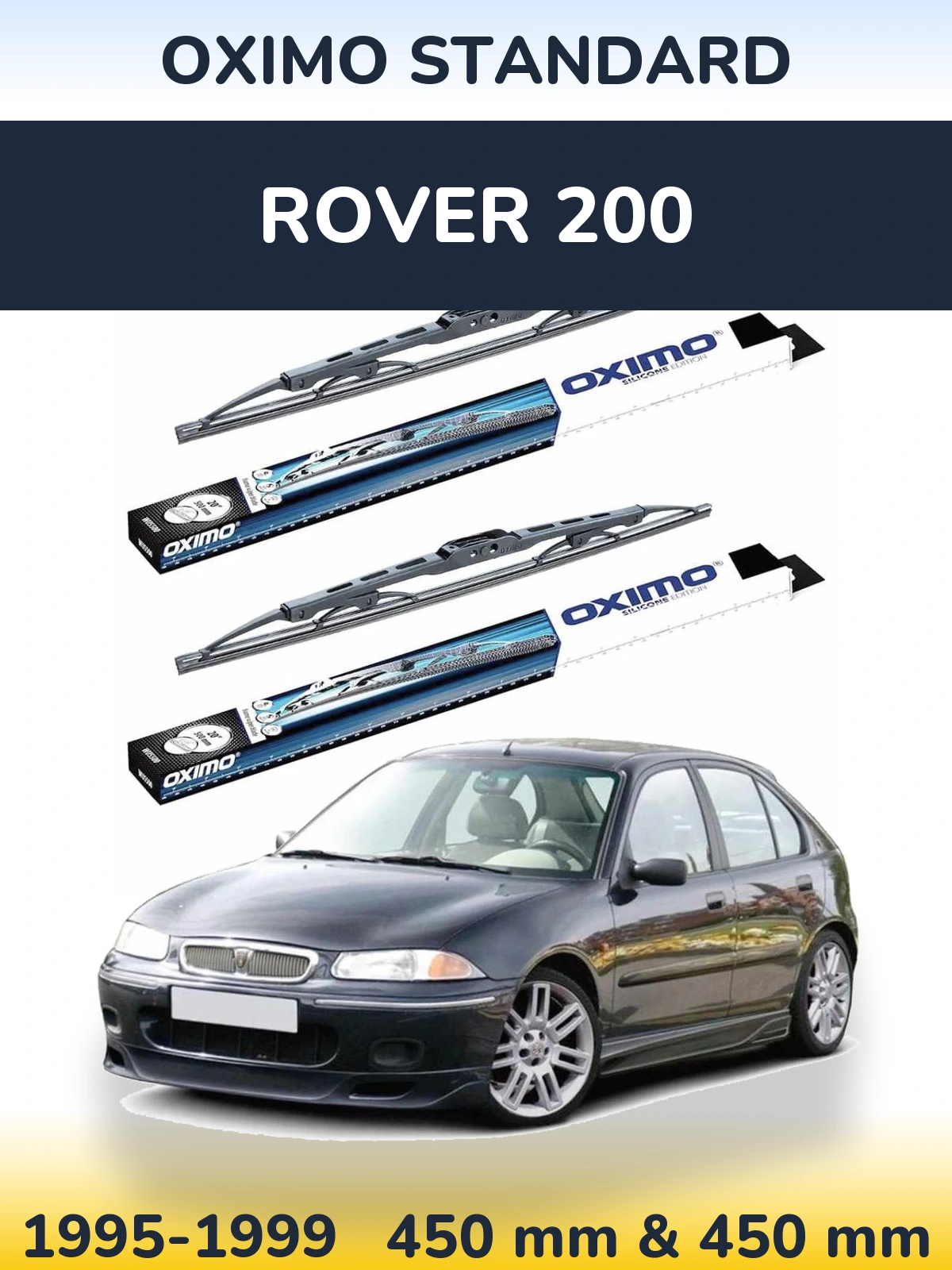 Komplet przednich wycieraczek Oximo Standard 450 & 450 mm do Rover 200 1995-1999