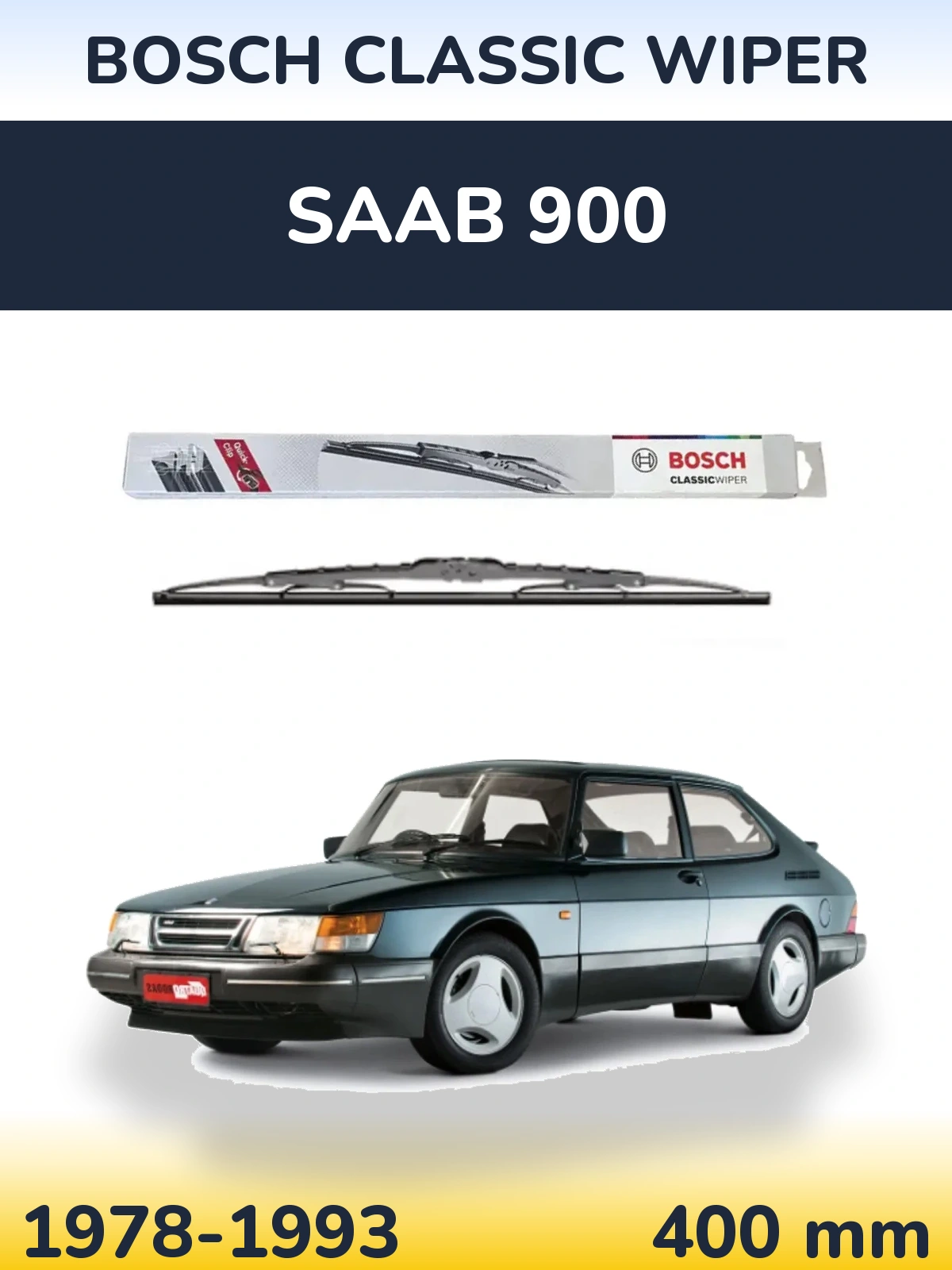 Задний дворник BOSCH Classic Wiper 400 мм для SAAB 900 1978-1993