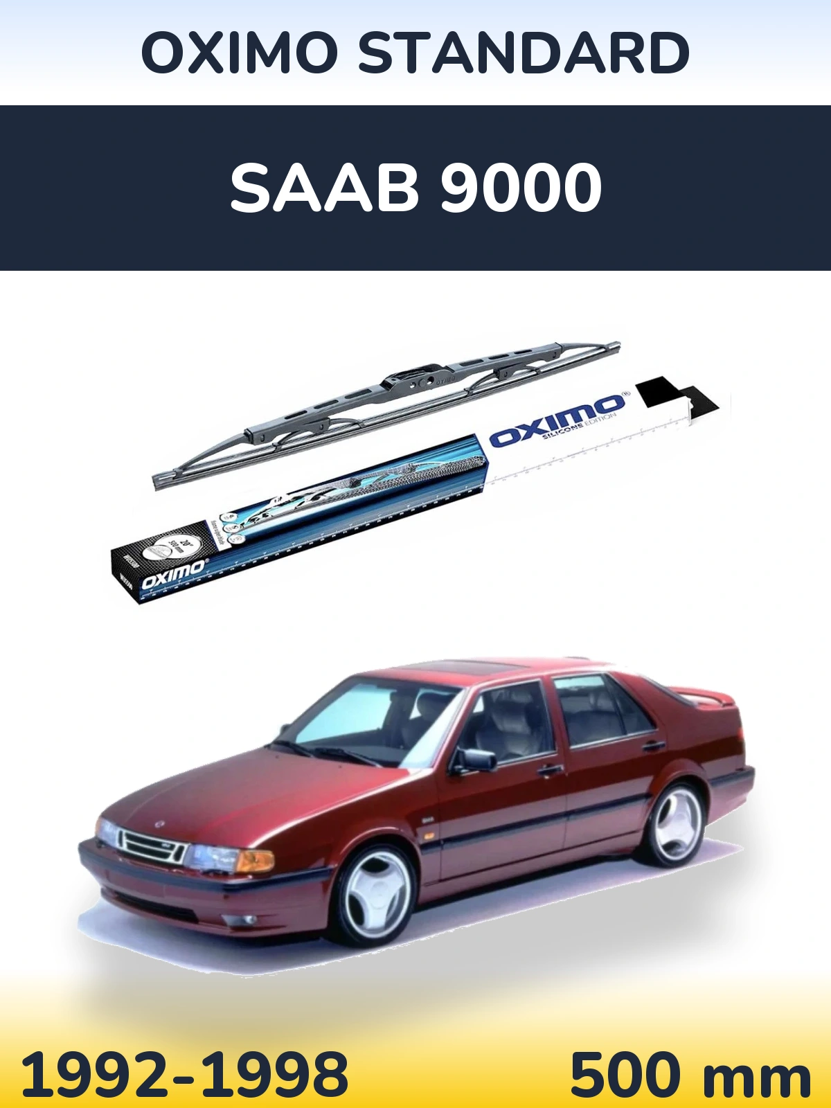 Задний дворник Oximo Standard 500 мм для SAAB 9000 1992-1998
