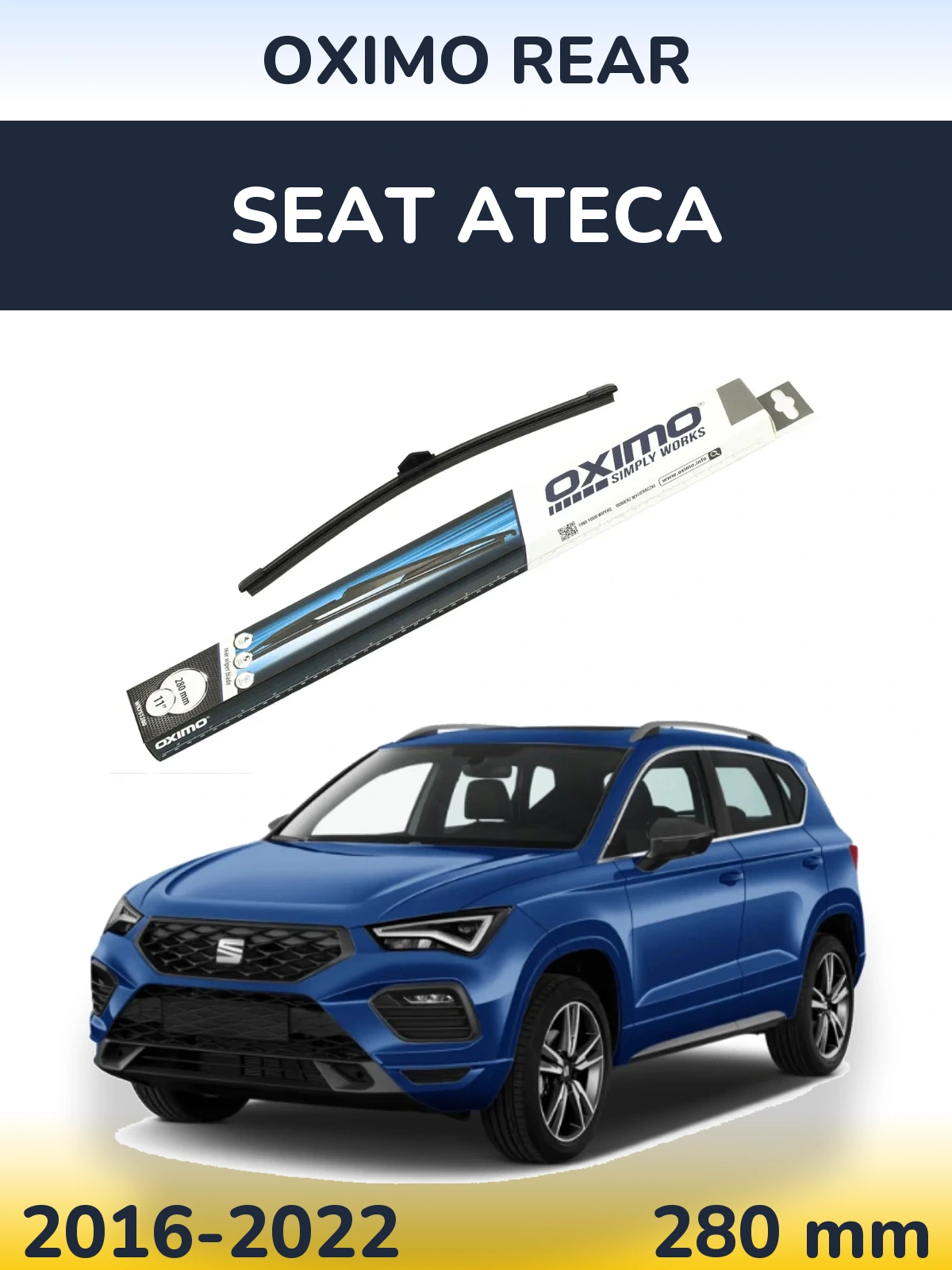 Rear wiper blade Oximo Rear 280 mm for SEAT Ateca 2016-2022