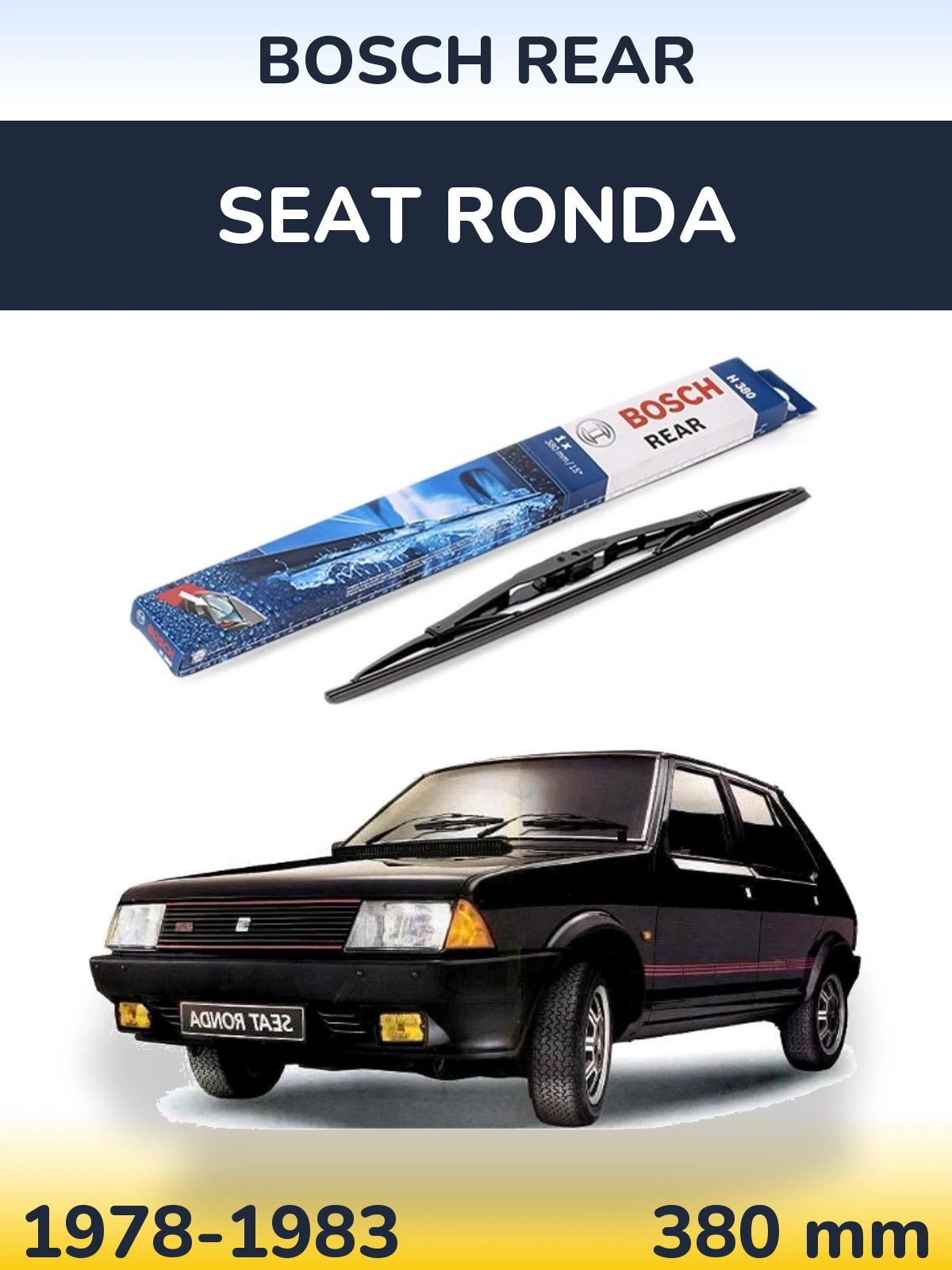 Tylna wycieraczka BOSCH Rear 380 mm do SEAT Ronda 1978-1983