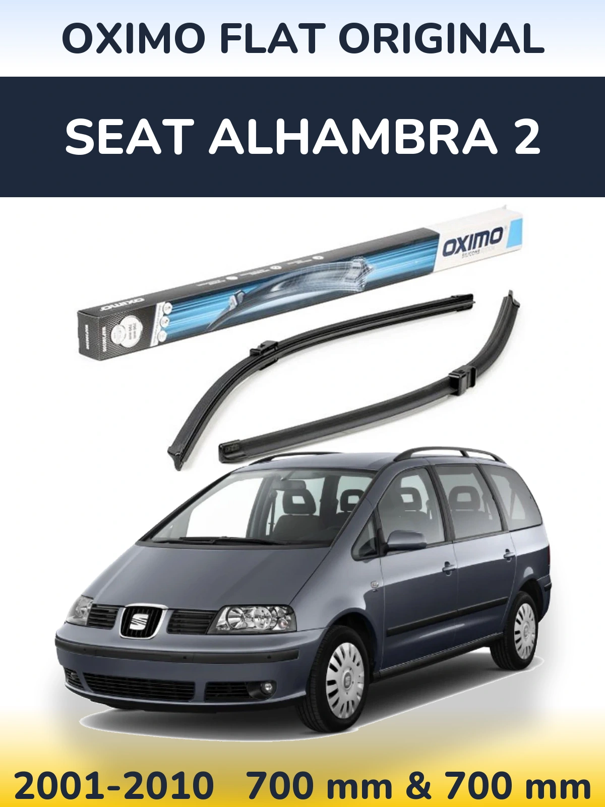 Komplet przednich wycieraczek Oximo Flat Original 700 & 700 mm do SEAT Alhambra 2 2001-2010