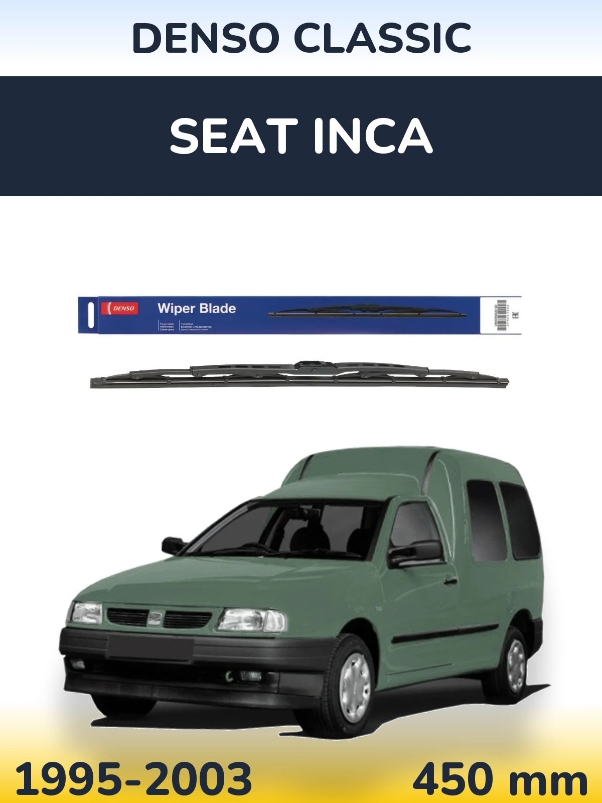 Задний дворник Denso Classic 450 мм для SEAT Inca 1995-2003