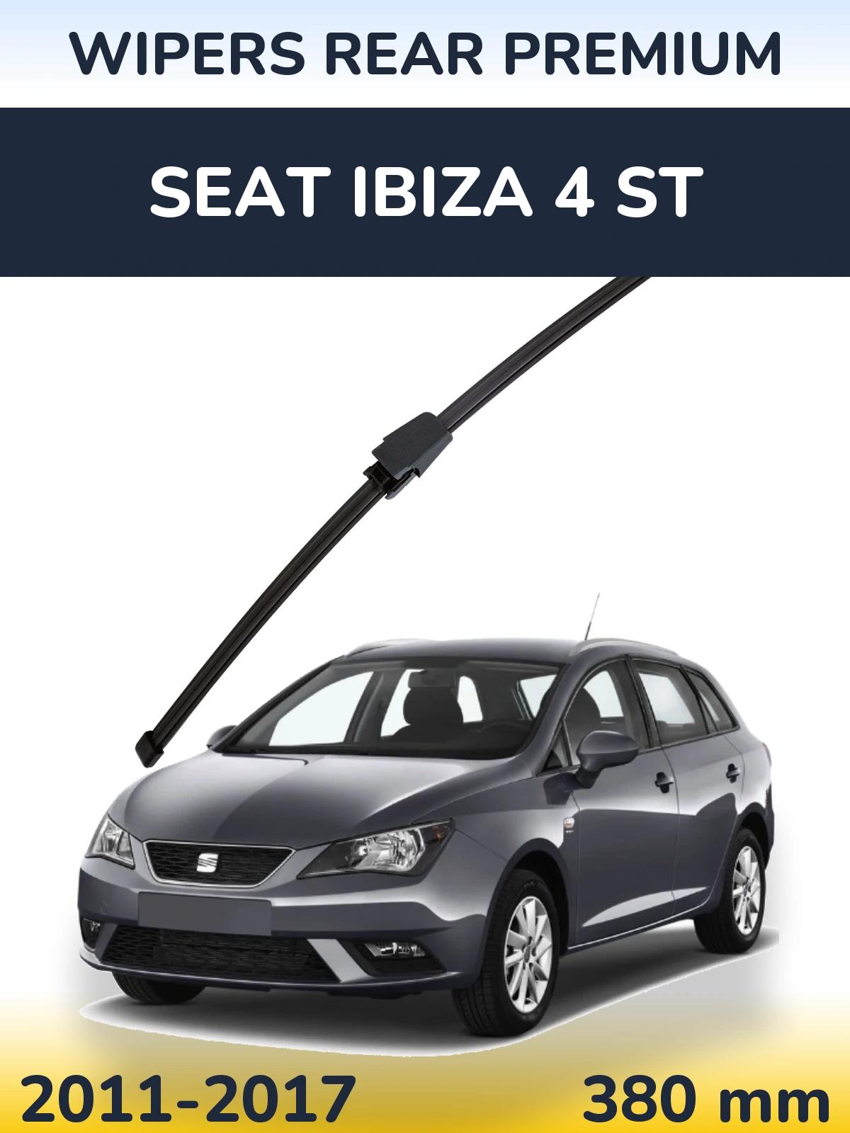 Задний дворник WIPERS REAR PREMIUM 380 мм для SEAT Ibiza 4 ST 2011-2017