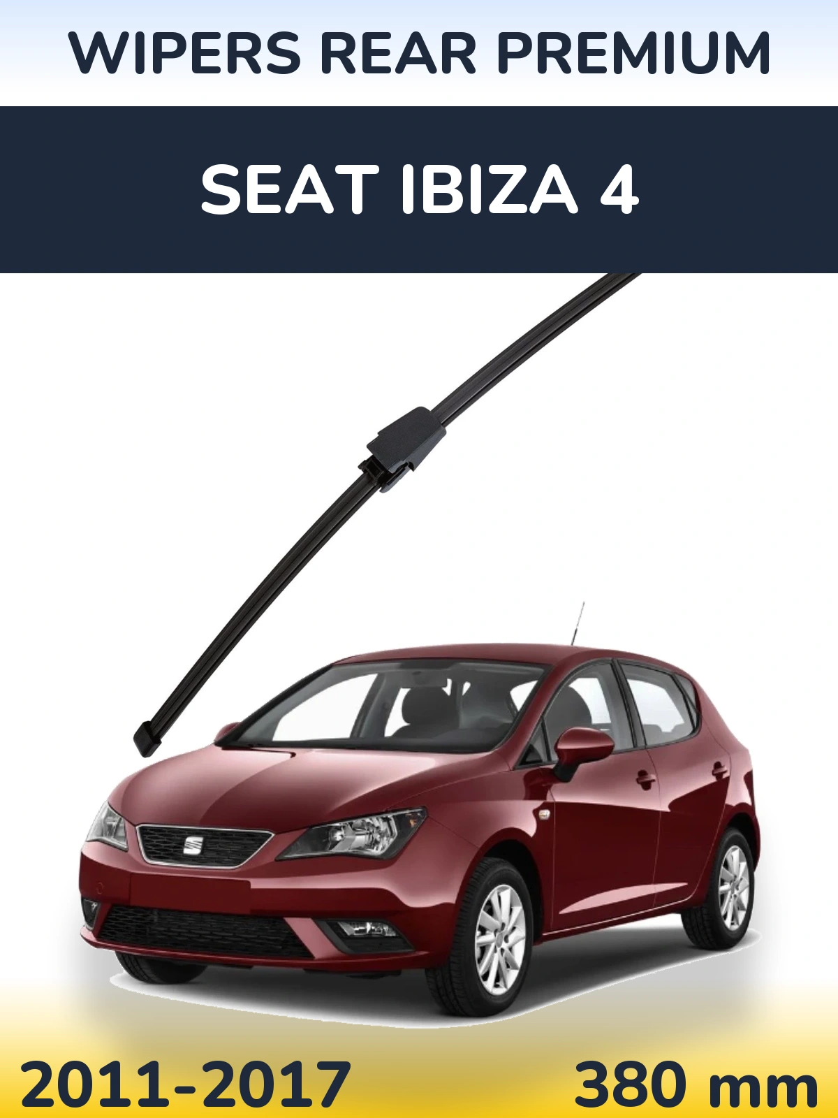 Задний дворник WIPERS REAR PREMIUM 380 мм для SEAT Ibiza 4 2011-2017