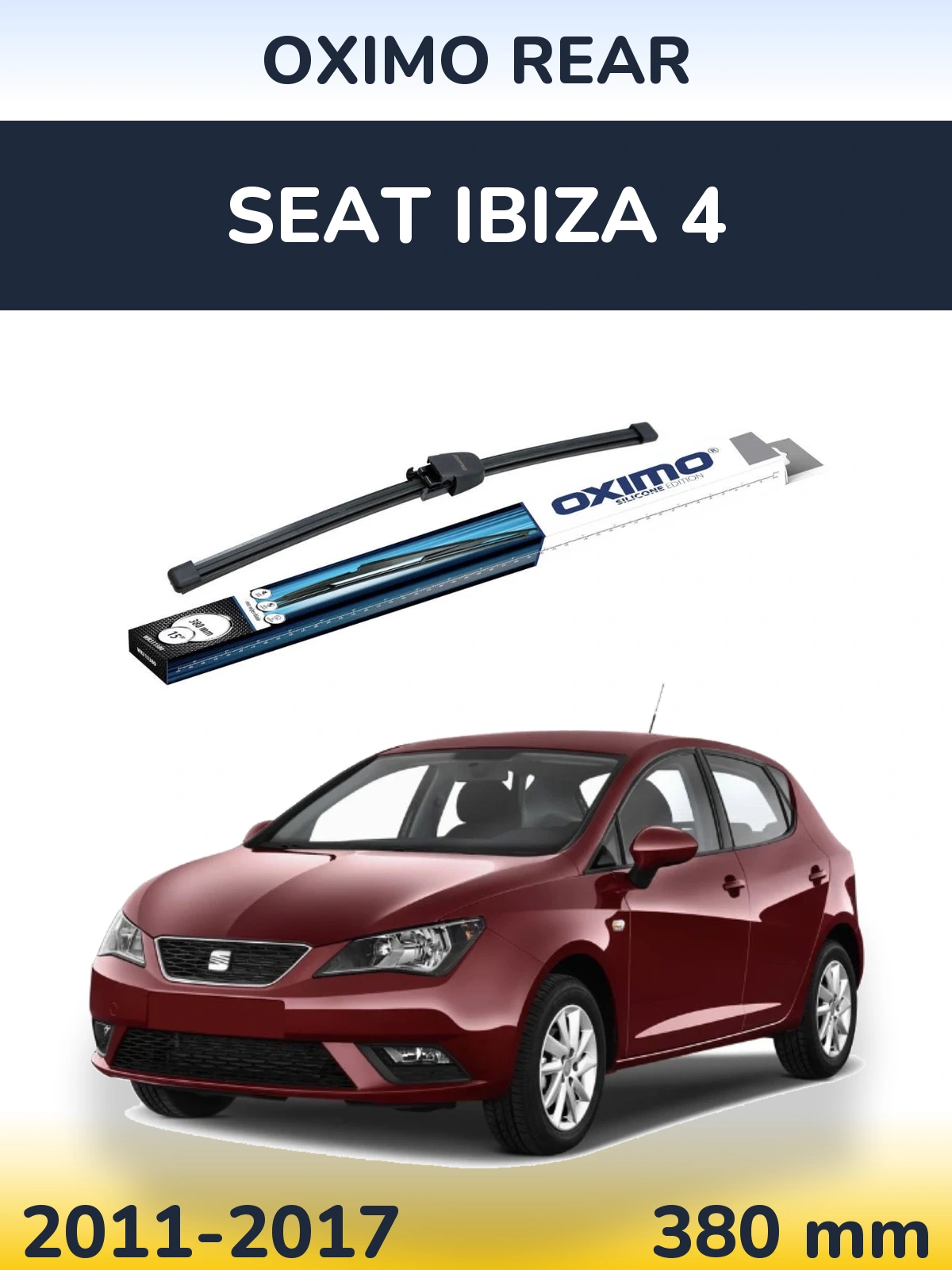 Rear wiper blade Oximo Rear 380 mm for SEAT Ibiza 4 2011-2017