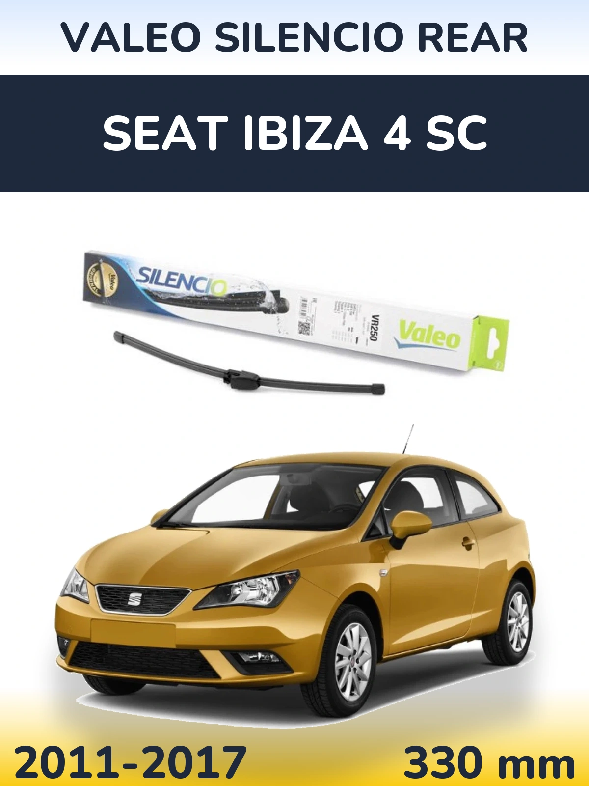 Задня щітка Valeo Silencio Rear 335 мм для SEAT Ibiza 4 SC 2011-2017