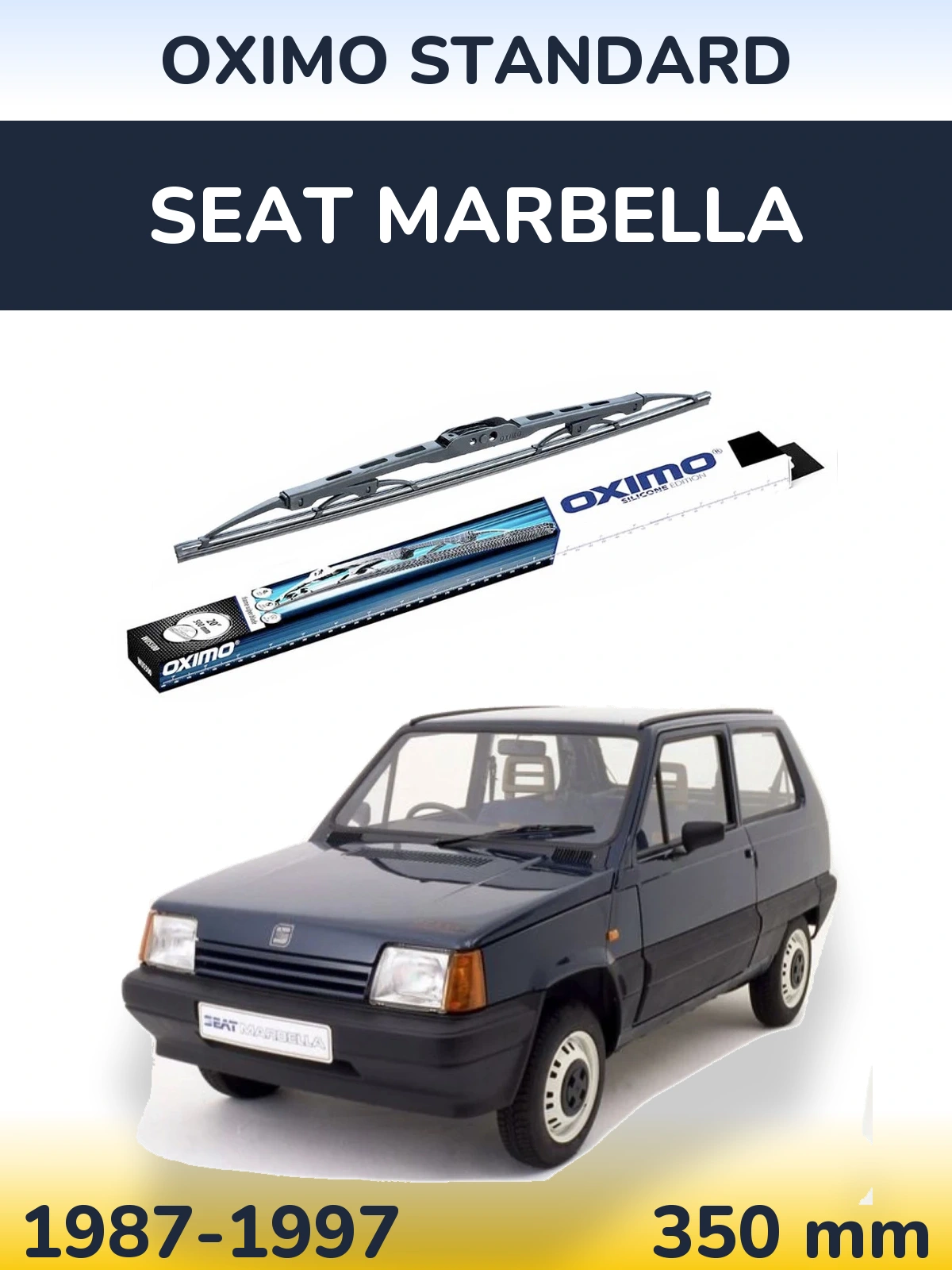Rear wiper blade Oximo Standard 350 mm for SEAT Marbella 1987-1997