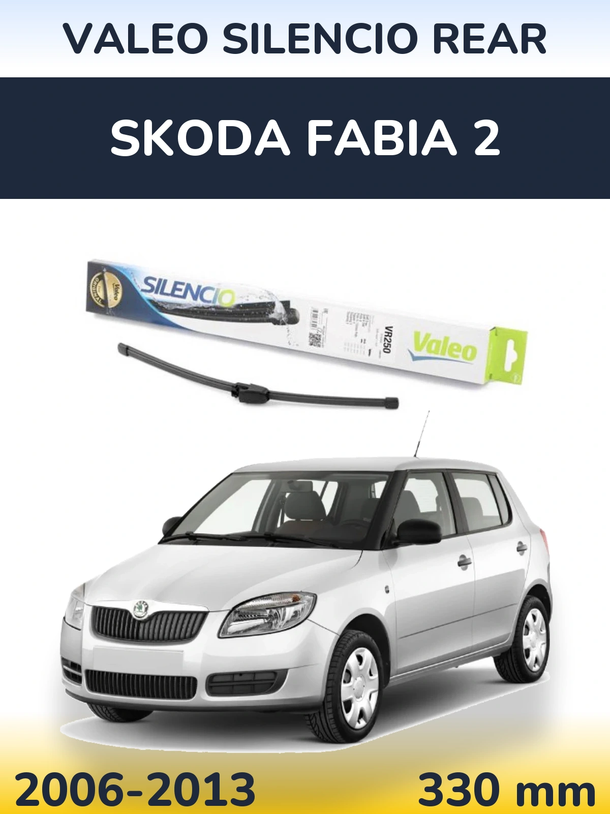 Rear wiper blade Valeo Silencio Rear 335 mm for Skoda Fabia 2 2006-2013