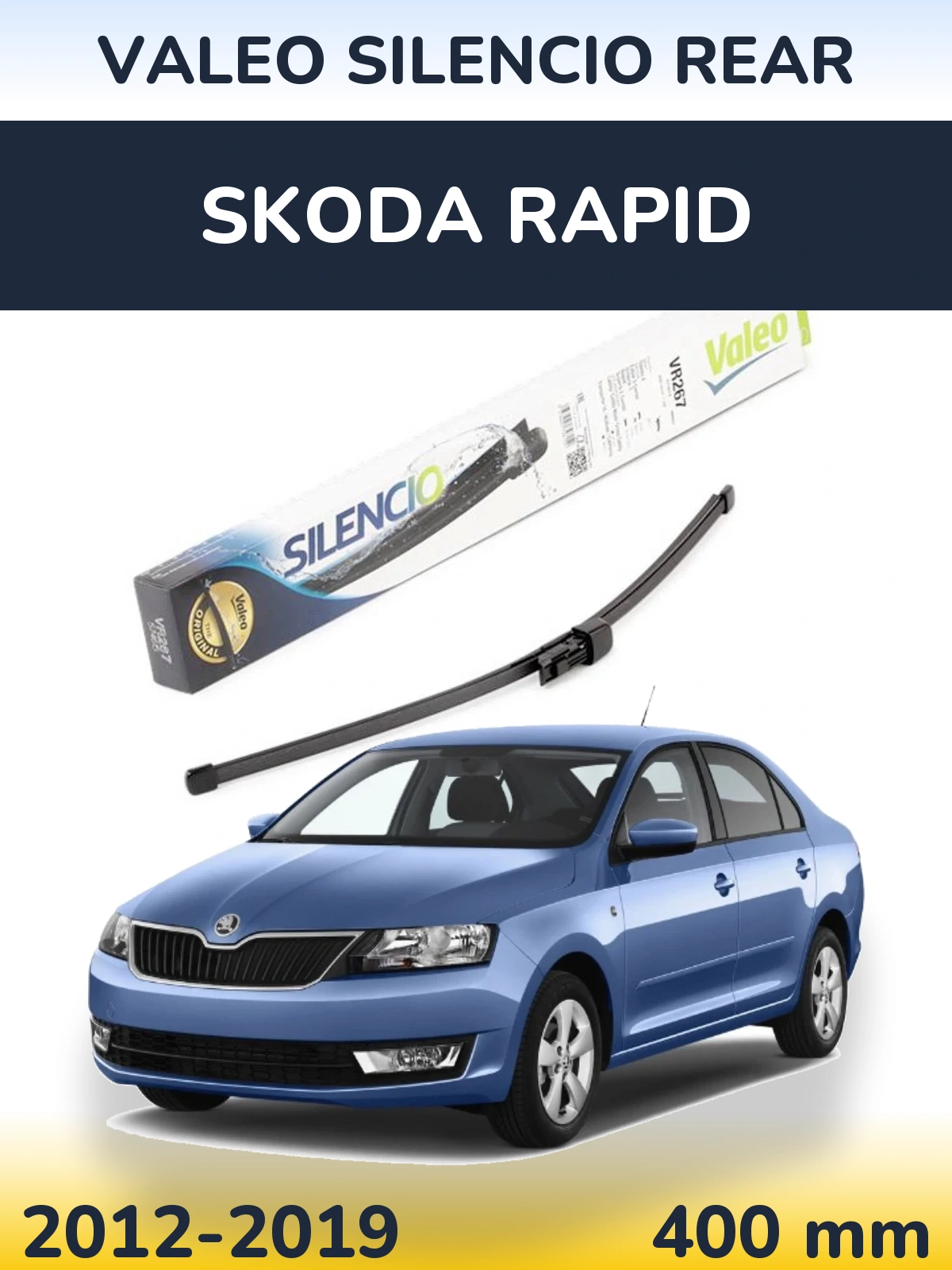 Задня щітка Valeo Silencio Rear 400 мм для Skoda Rapid 2012-2019