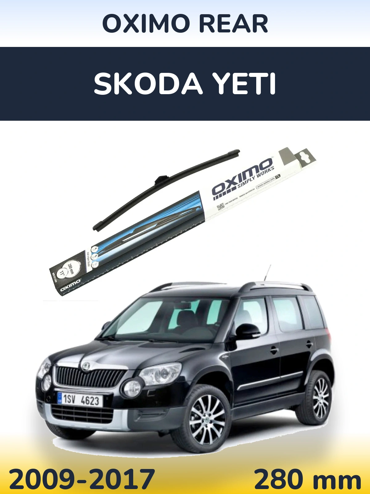 Задня щітка Oximo Rear 280 мм для Skoda Yeti 2009-2017
