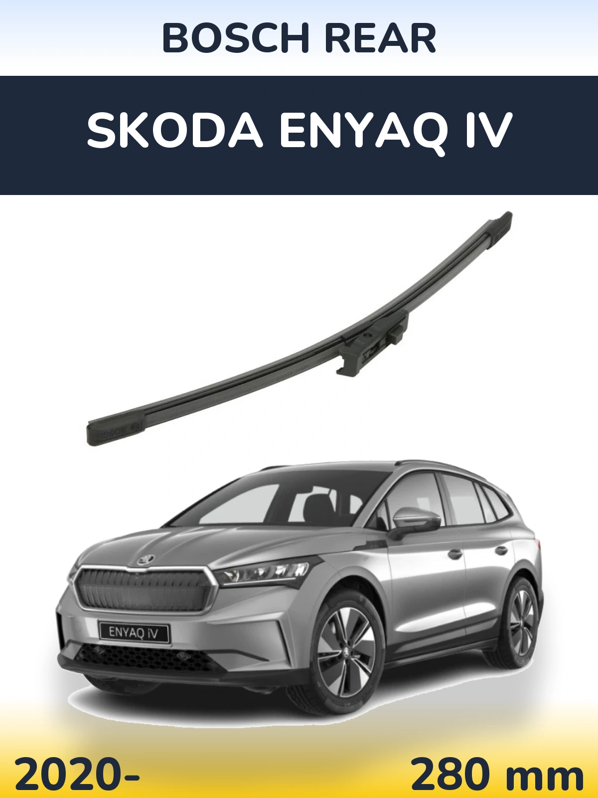 Rear wiper blade BOSCH Rear 280 mm for Skoda Enyaq iV 2020-2026