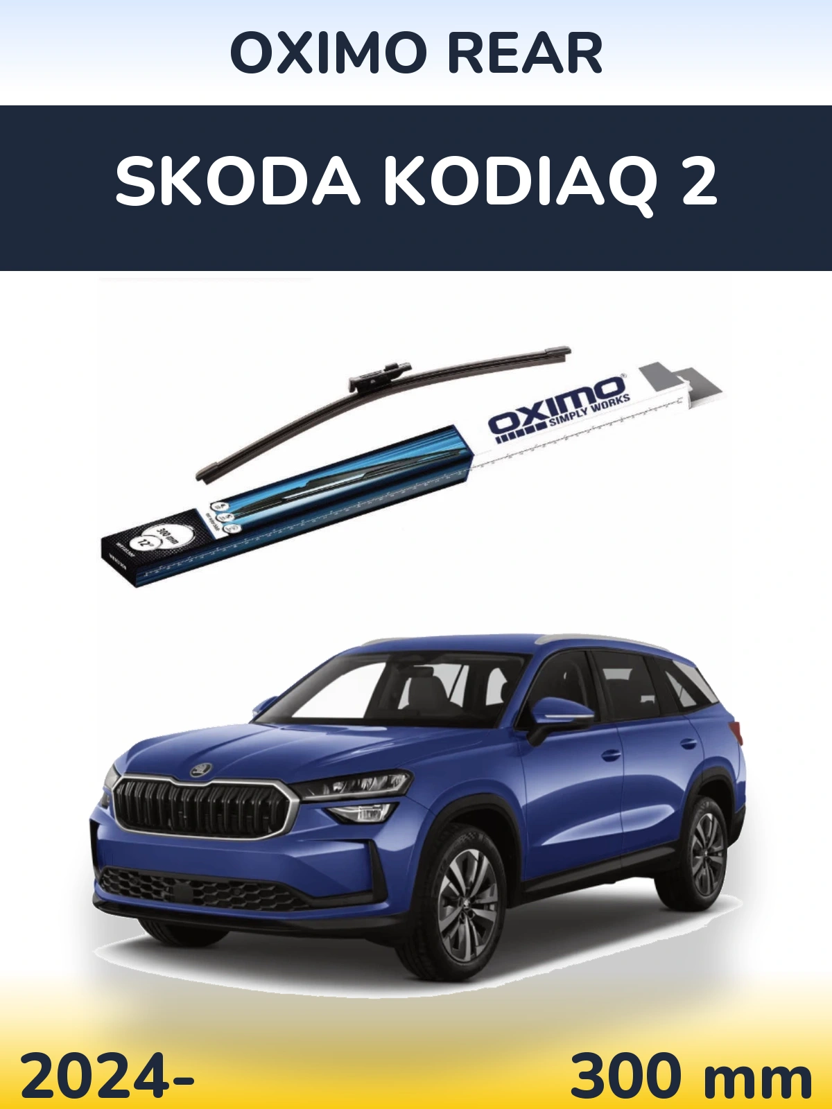 Rear wiper blade Oximo Rear 300 mm for Skoda Kodiaq 2 2024-2026