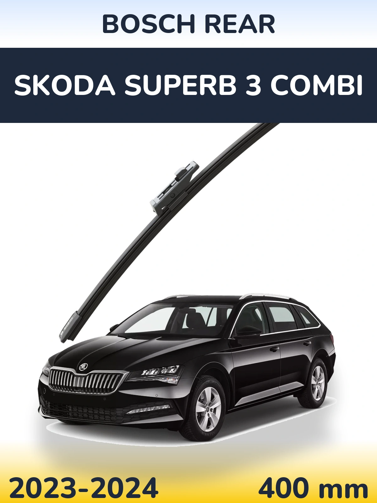Rear wiper blade BOSCH Rear 400 mm for Skoda Superb 3 Combi 2023-2024