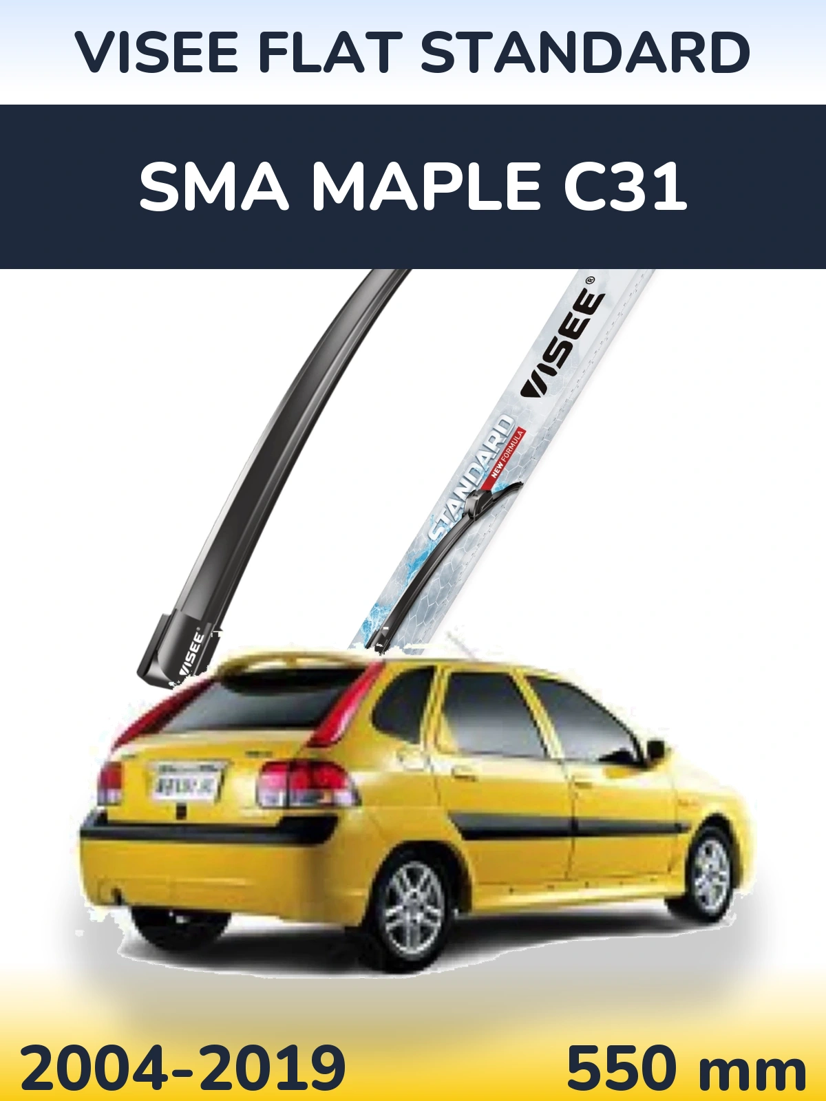 Передний дворник VISEE FLAT STANDARD 550 мм для SMA Maple C31 2004-2019