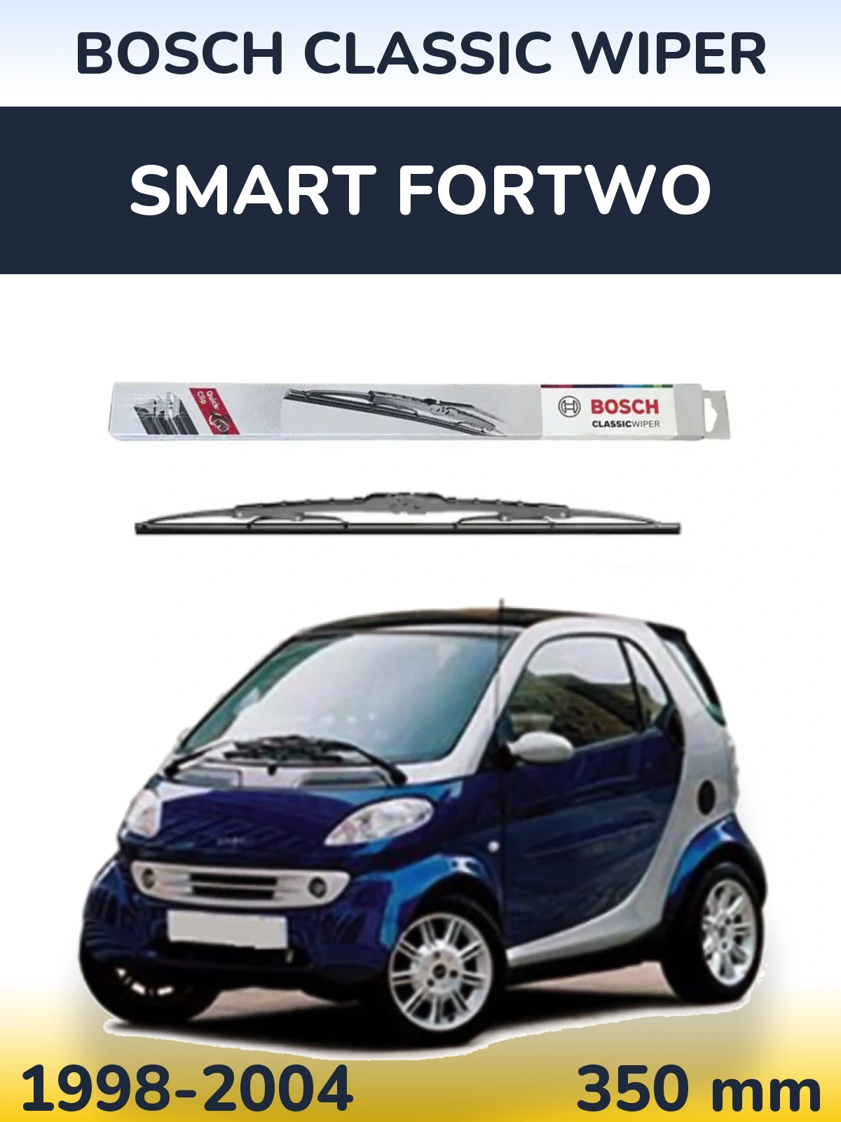 Tylna wycieraczka BOSCH Classic Wiper 340 mm do Smart Fortwo 1998-2004