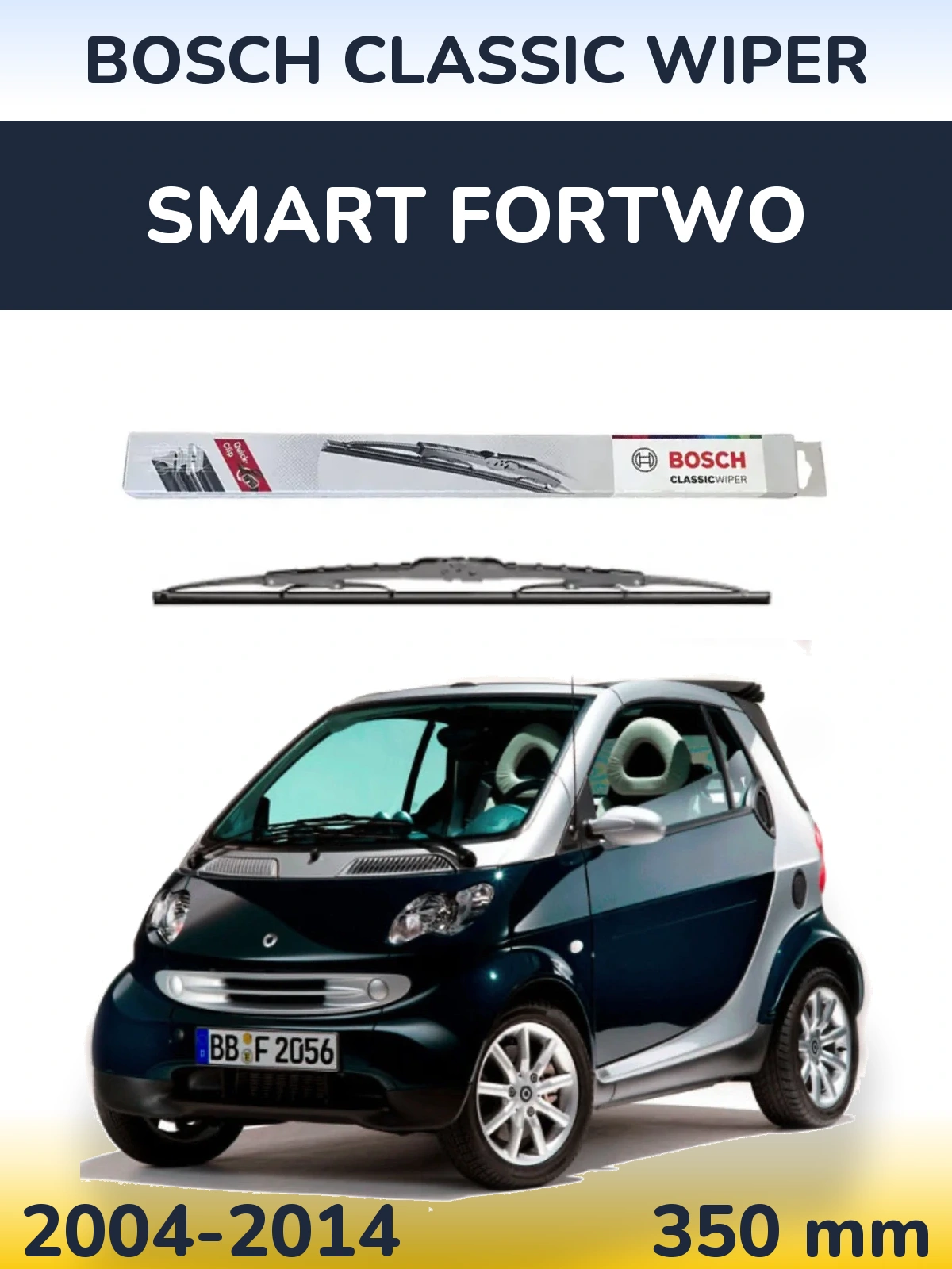 Tylna wycieraczka BOSCH Classic Wiper 340 mm do Smart Fortwo 2004-2014