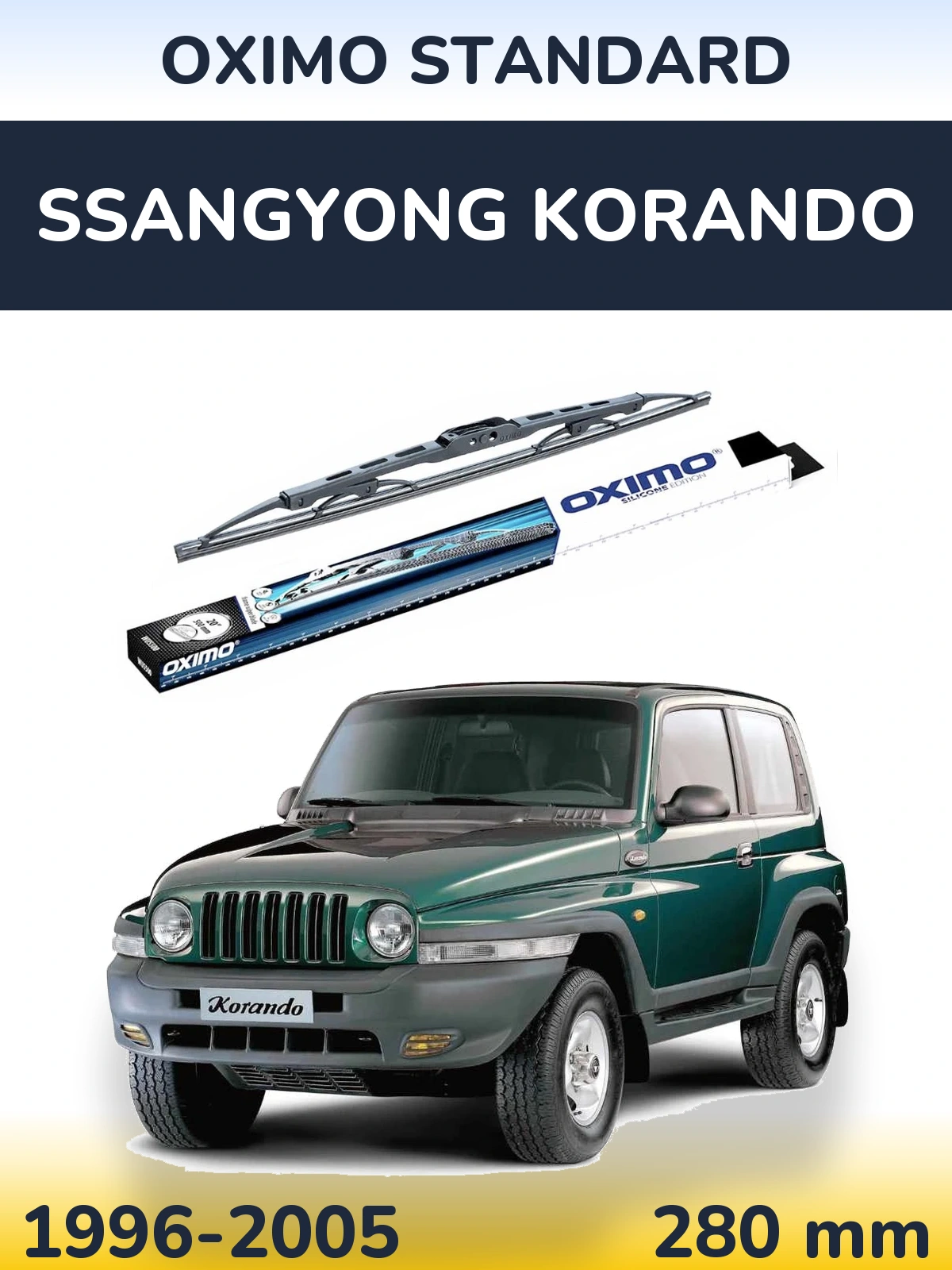Rear wiper blade Oximo Standard 275 mm for SsangYong Korando 1996-2005
