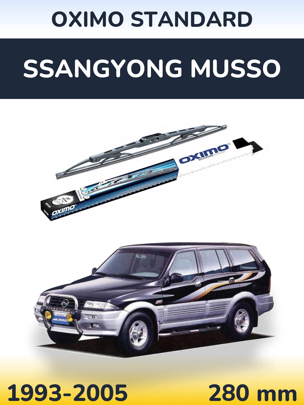 Tylna wycieraczka Oximo Standard 275 mm do SsangYong Musso 1993-2005