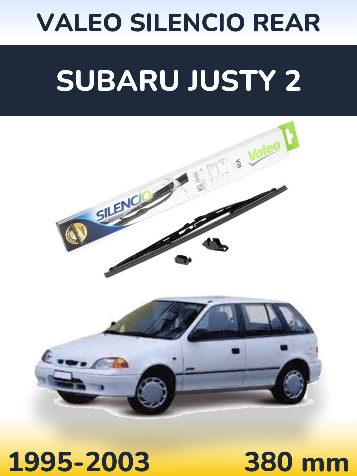 Задня щітка Valeo Silencio Rear 380 мм для Subaru Justy 2 1995-2003