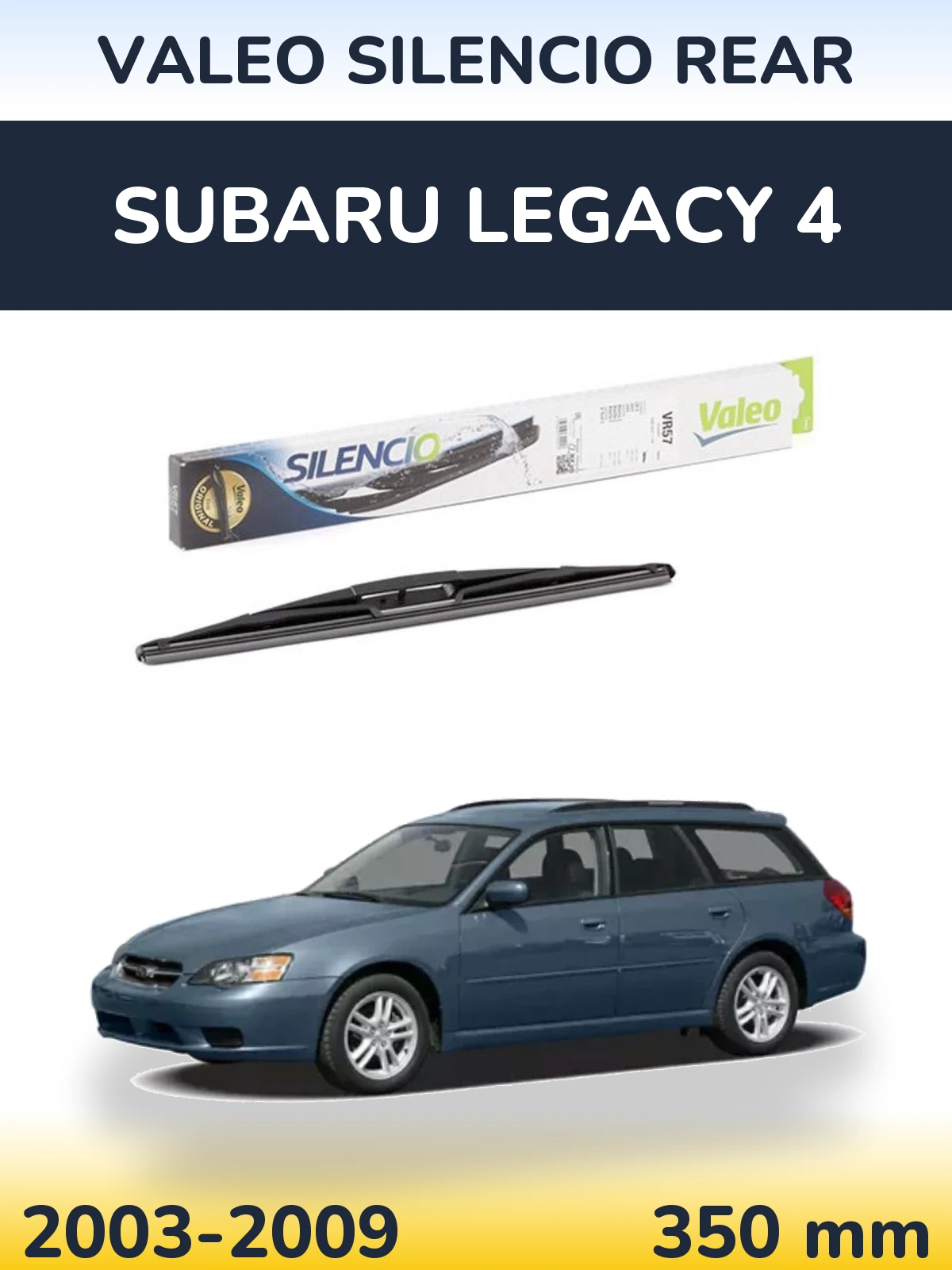 Rear wiper blade Valeo Silencio Rear 345 mm for Subaru Legacy 4 2003-2009