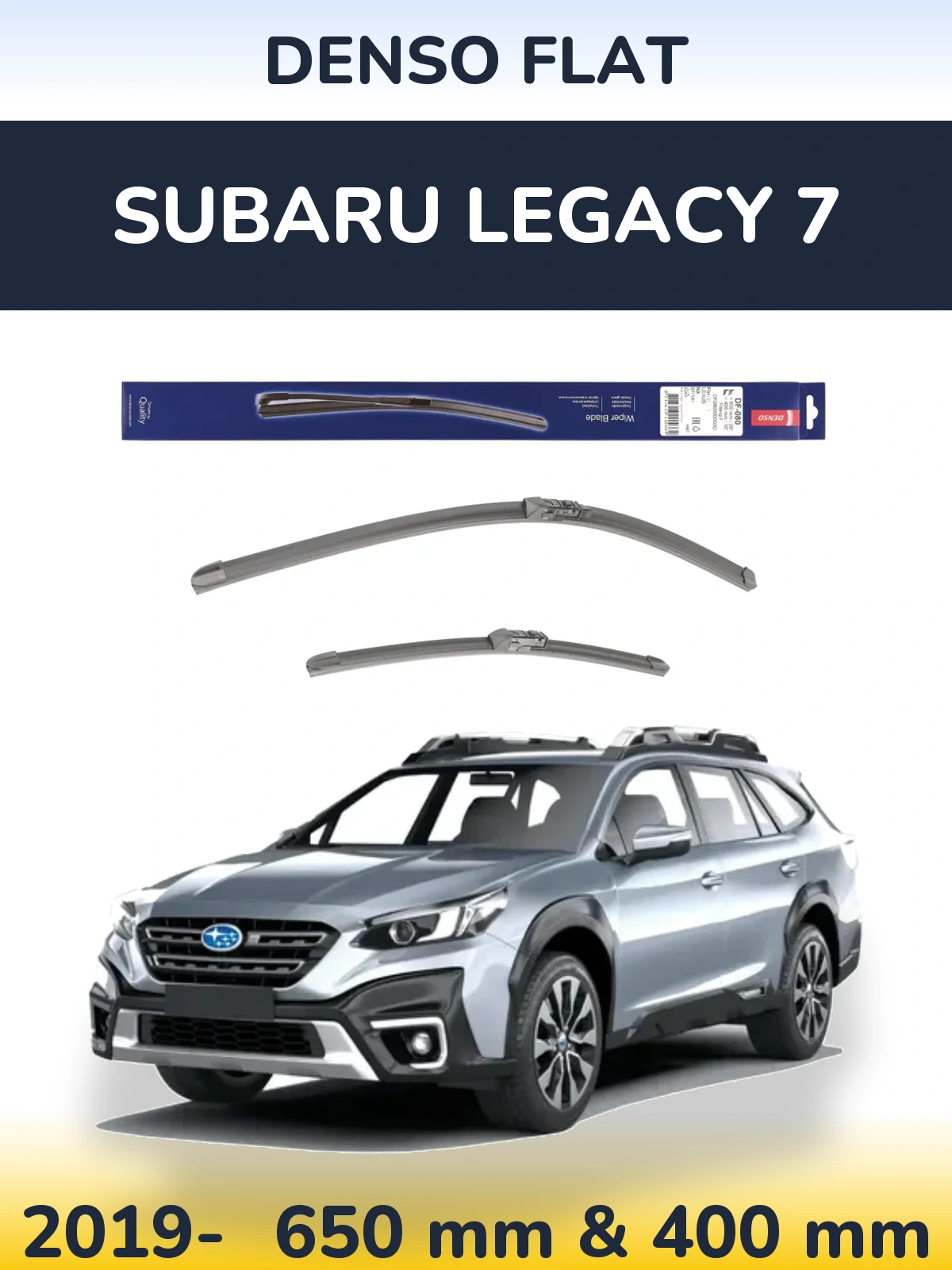 Komplet przednich wycieraczek Denso Flat 650 & 400 mm do Subaru Legacy 7 2019-2026