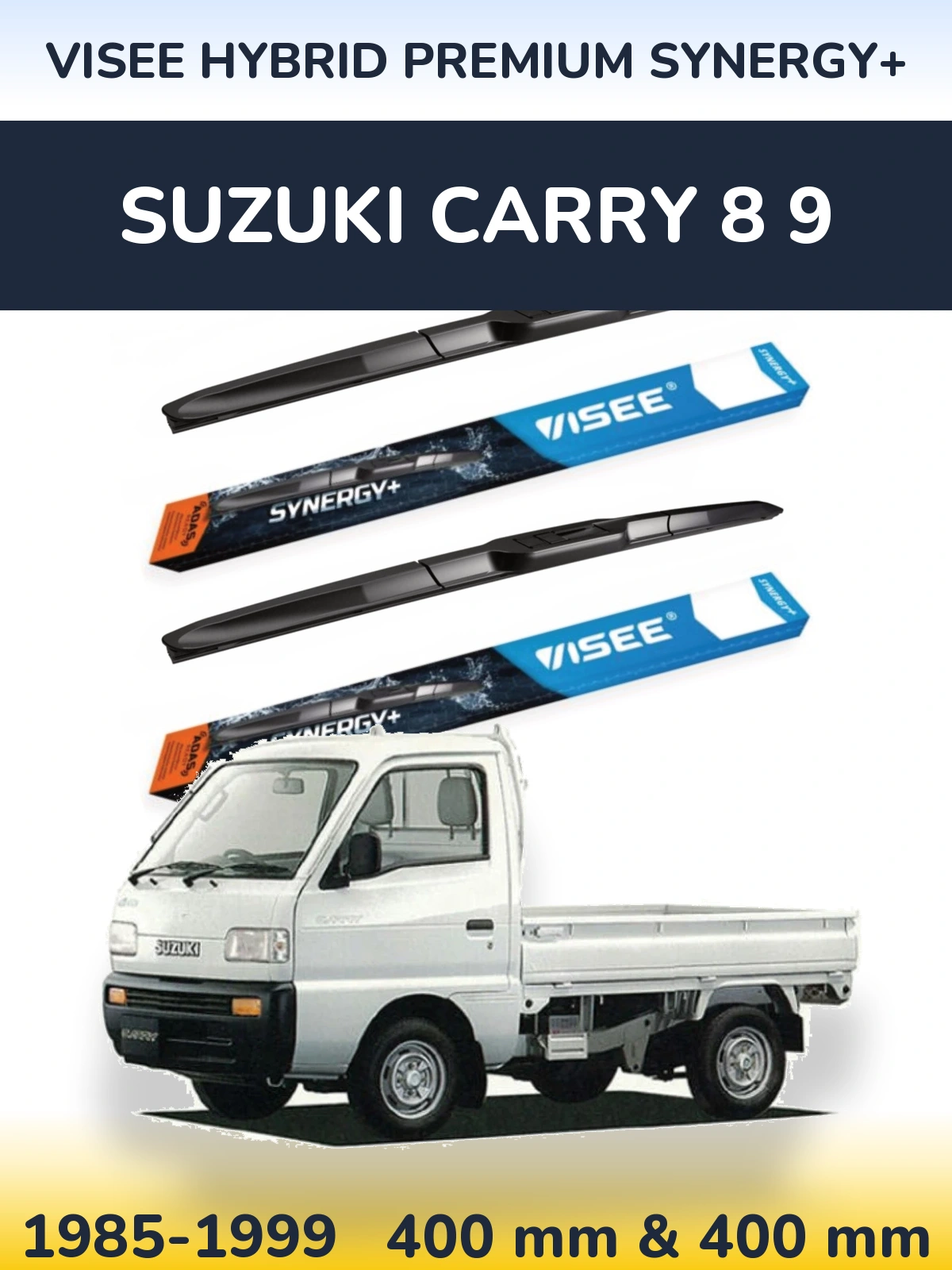 Комплект передних дворников VISEE HYBRID PREMIUM SYNERGY+ 400 & 400 мм для Suzuki Carry 8 9 1985-1999