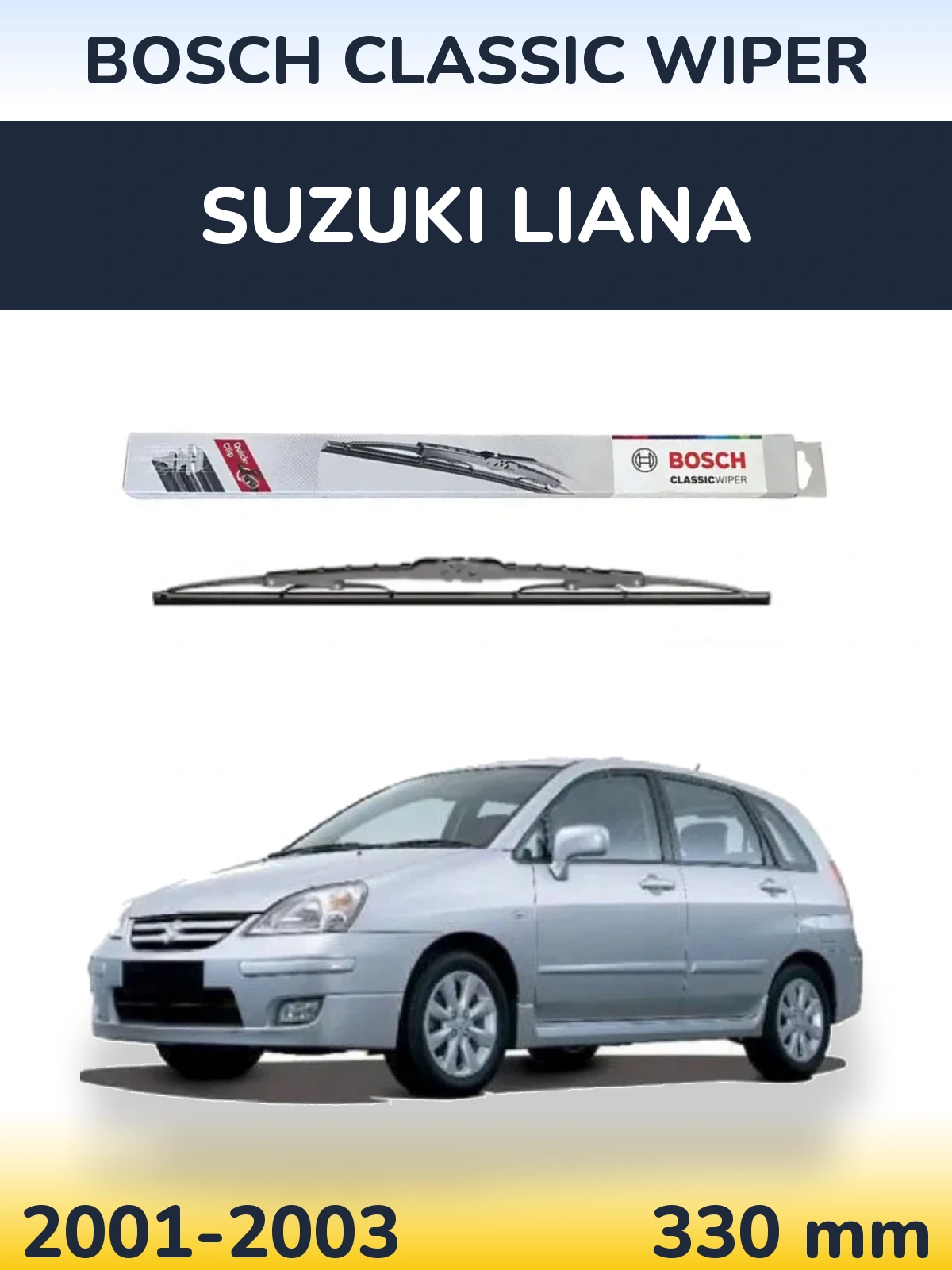 Tylna wycieraczka BOSCH Classic Wiper 340 mm do Suzuki Liana 2001-2003