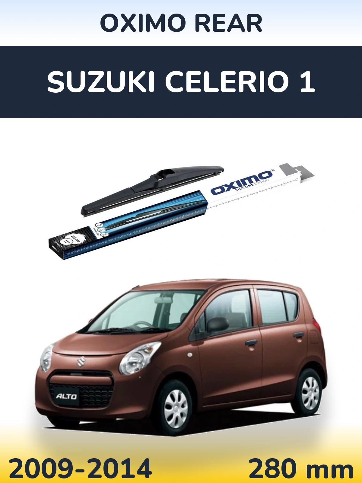 Rear wiper blade Oximo Rear 280 mm for Suzuki Celerio 1 2009-2014