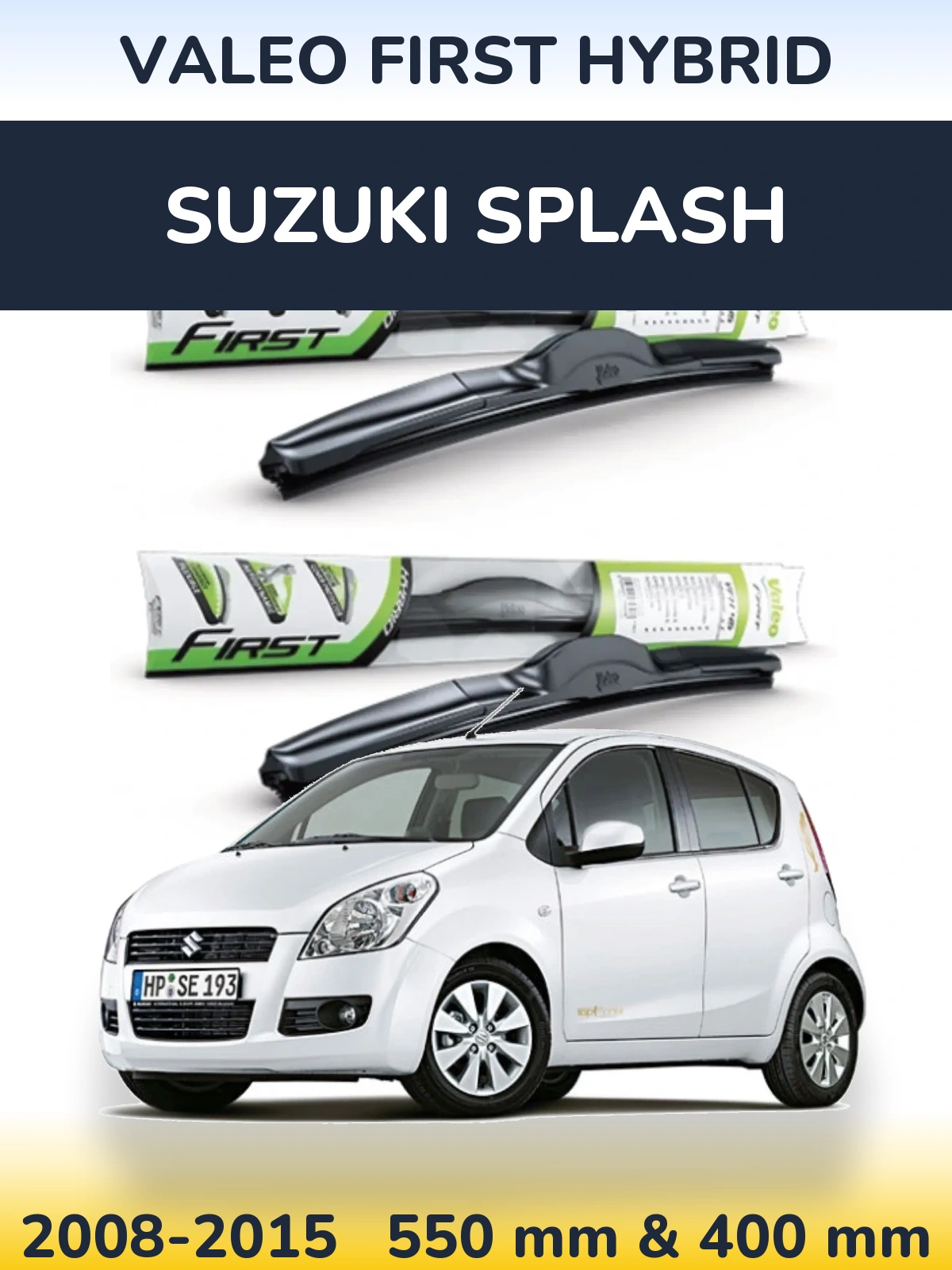 Komplet przednich wycieraczek Valeo First Hybrid 550 & 400 mm do Suzuki Splash 2008-2015