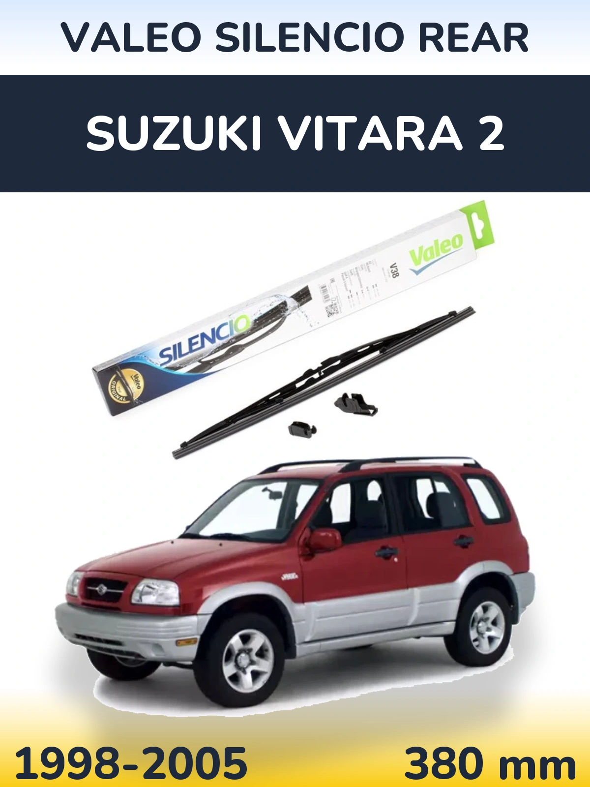 Задний дворник Valeo Silencio Rear 380 мм для Suzuki Vitara 2 1998-2005