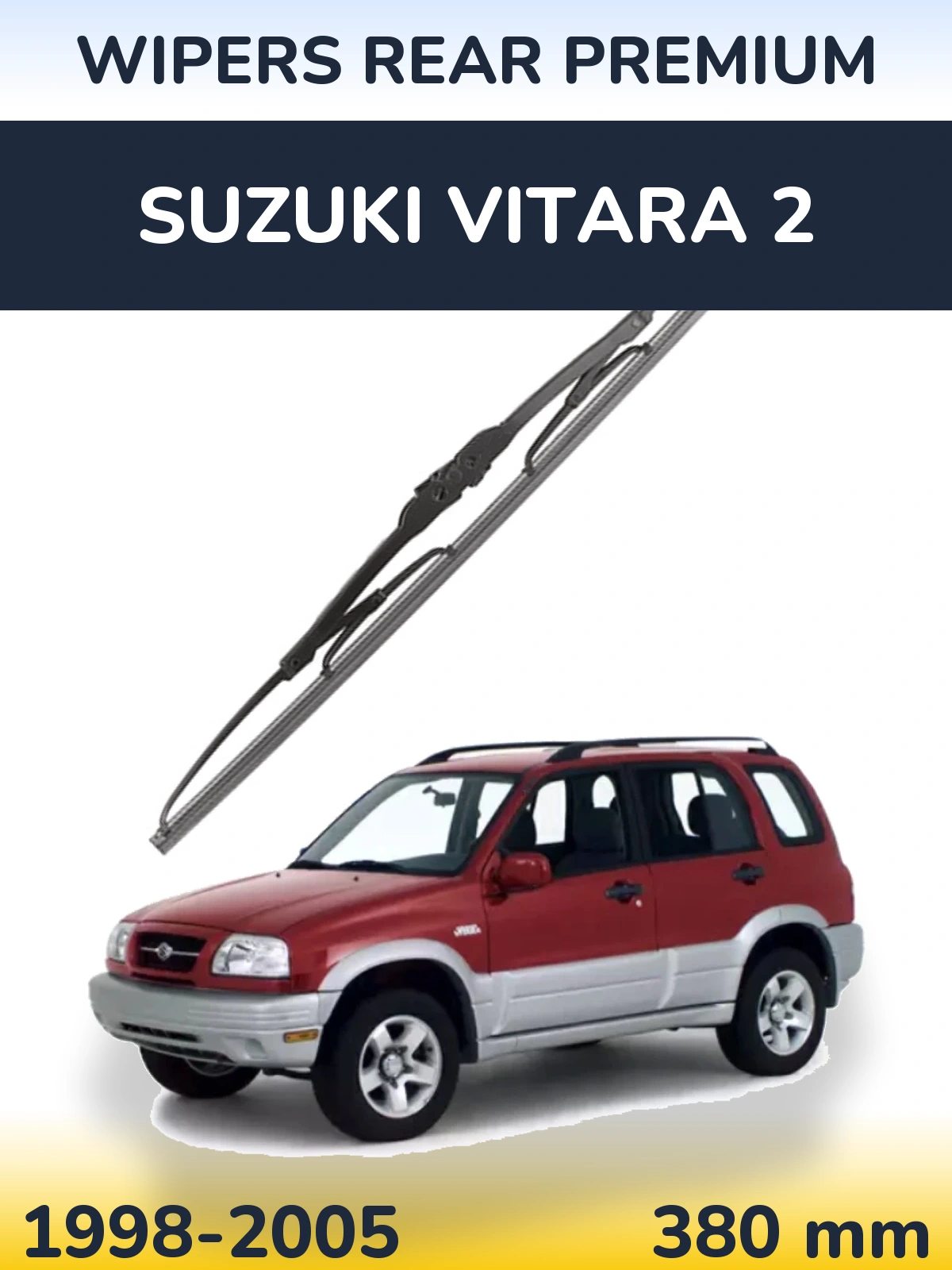 Rear wiper blade WIPERS REAR PREMIUM 380 mm for Suzuki Vitara 2 1998-2005