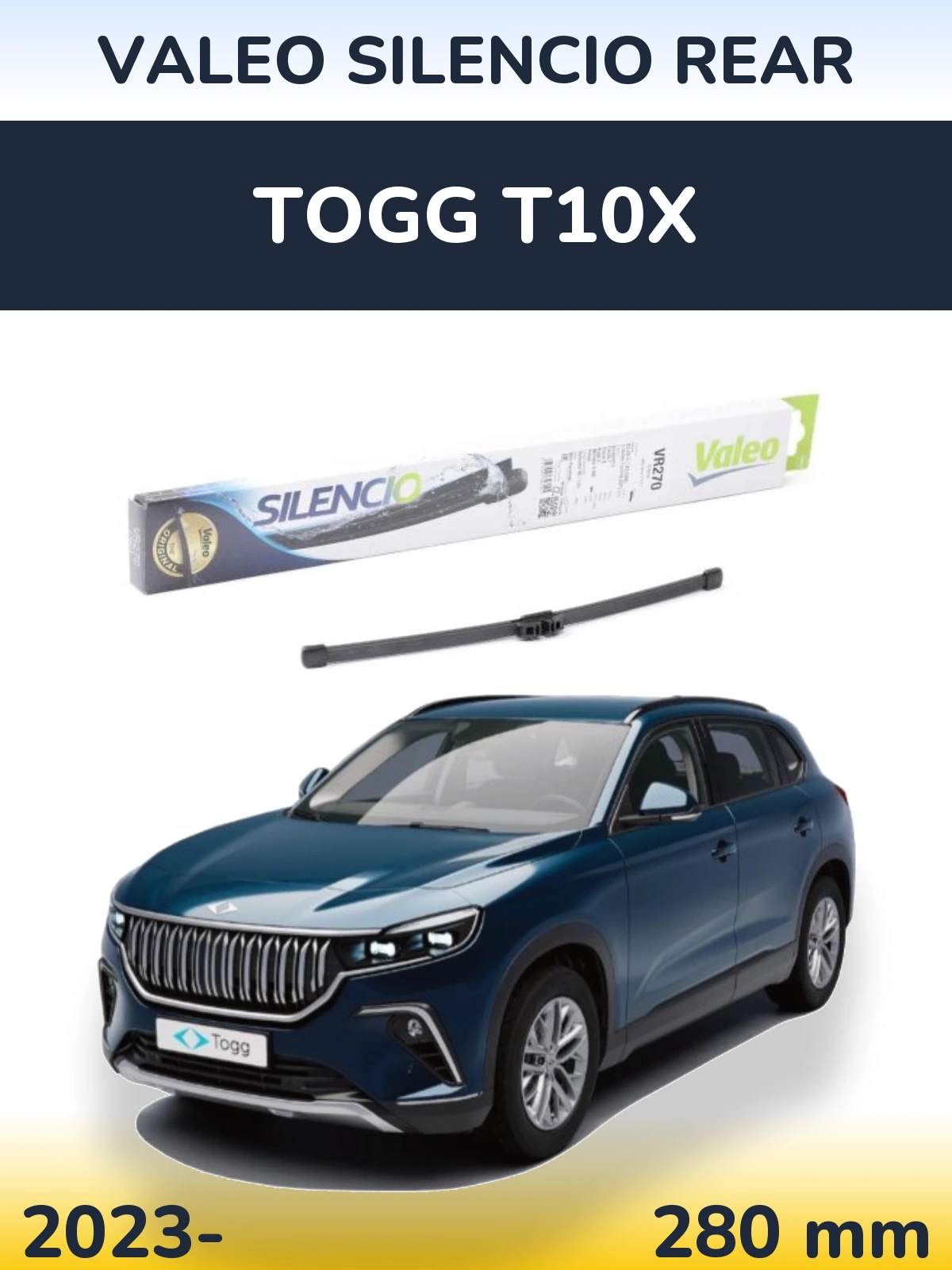 Tylna wycieraczka Valeo Silencio Rear 280 mm do TOGG T10X 2023-2026