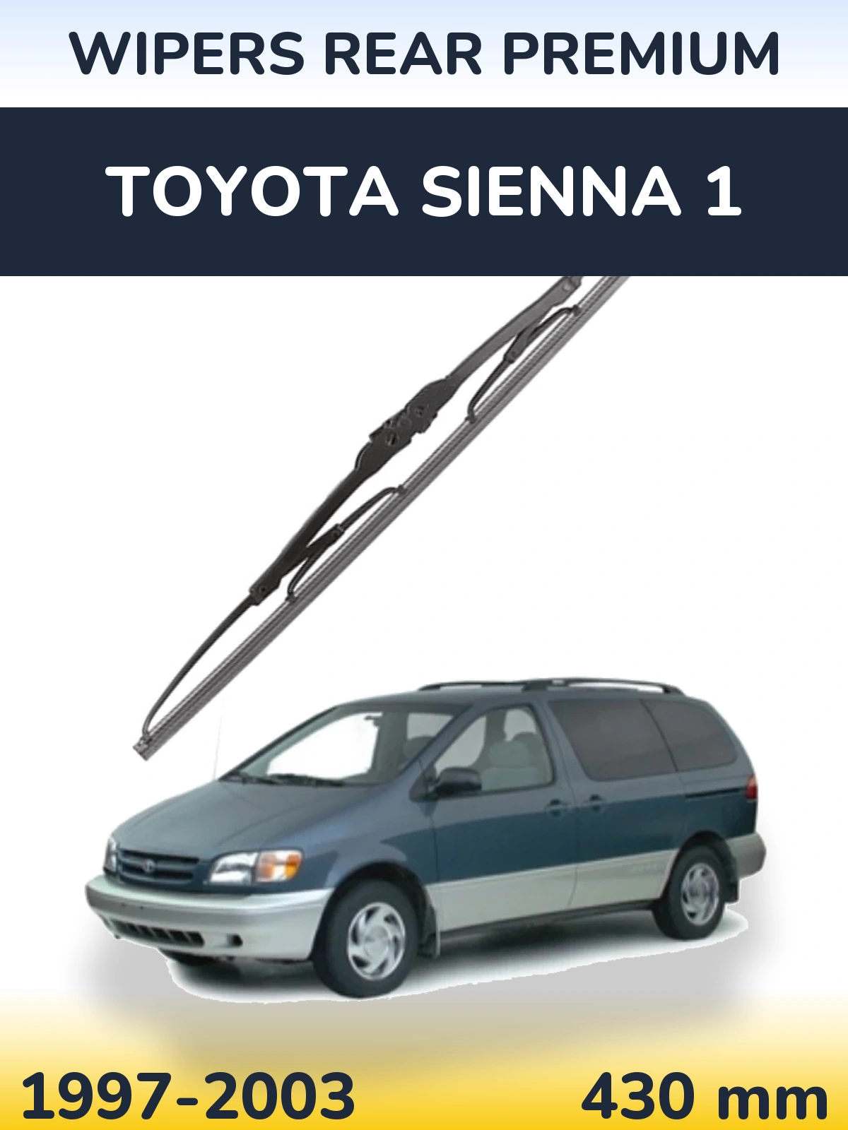 Задня щітка WIPERS REAR PREMIUM 430 мм для Toyota Sienna 1 1997-2003