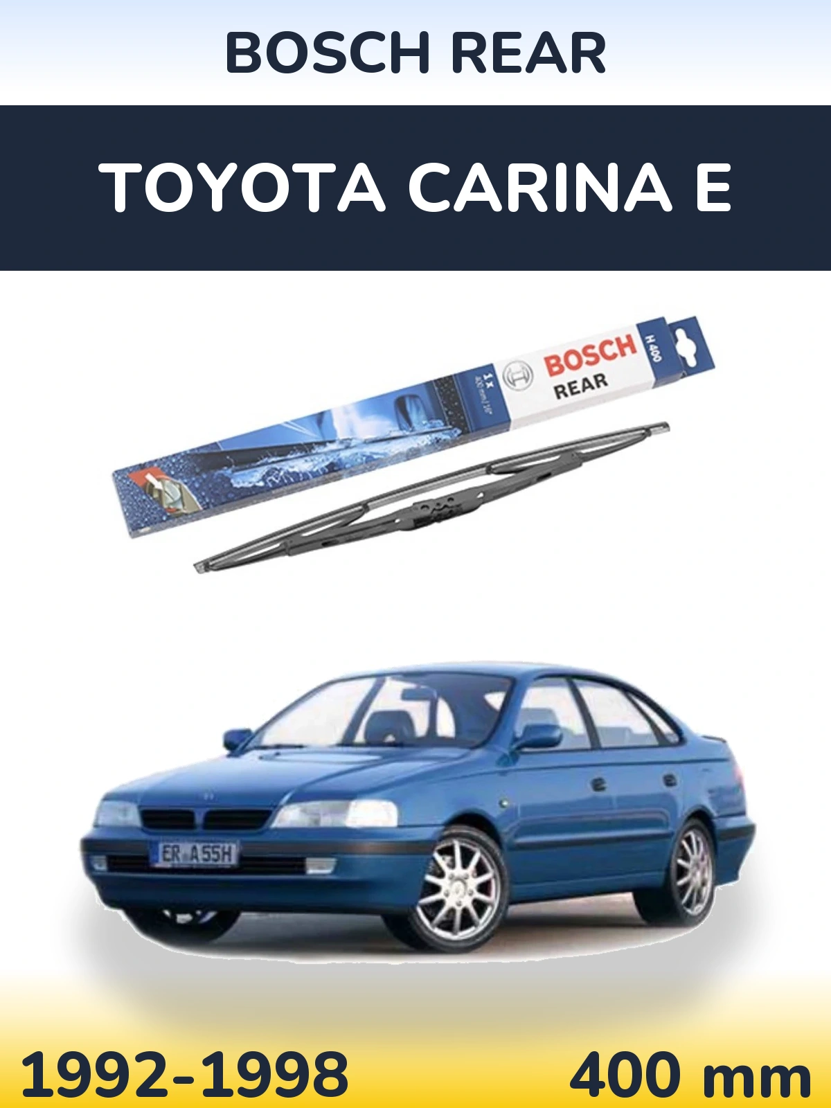Rear wiper blade BOSCH Rear 400 mm for Toyota Carina E 1992-1998