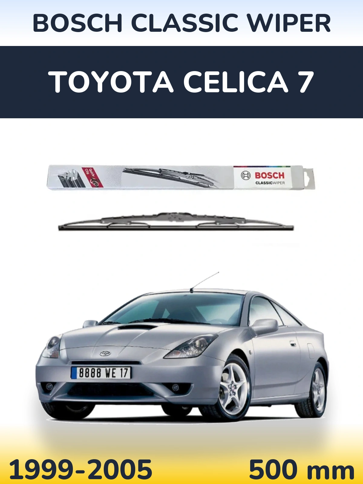 Задня щітка BOSCH Classic Wiper 500 мм для Toyota Celica 7 1999-2005