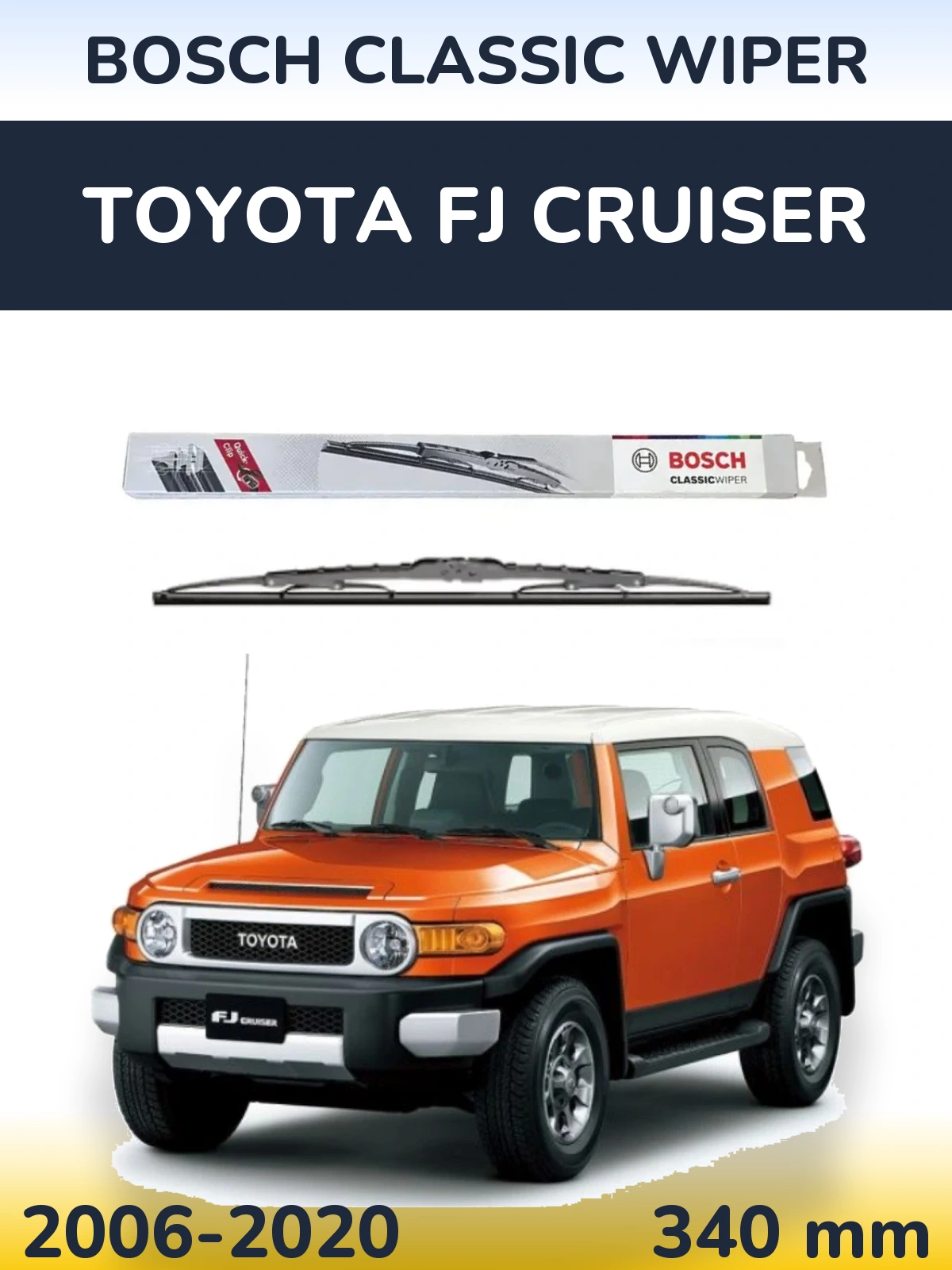 Przednia wycieraczka BOSCH Classic Wiper 340 mm do Toyota FJ Cruiser 2006-2020