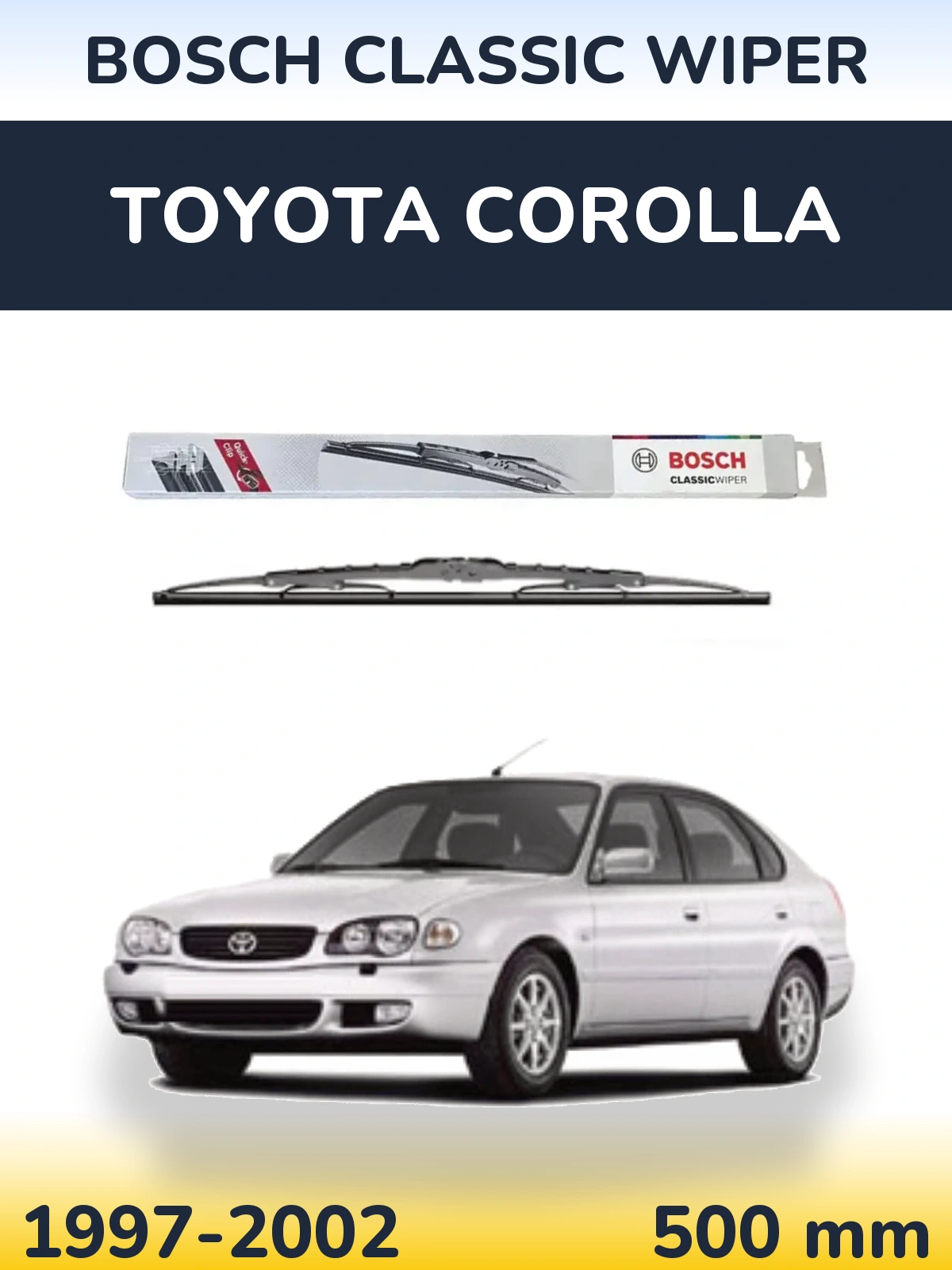 Tylna wycieraczka BOSCH Classic Wiper 500 mm do Toyota Corolla 1997-2002