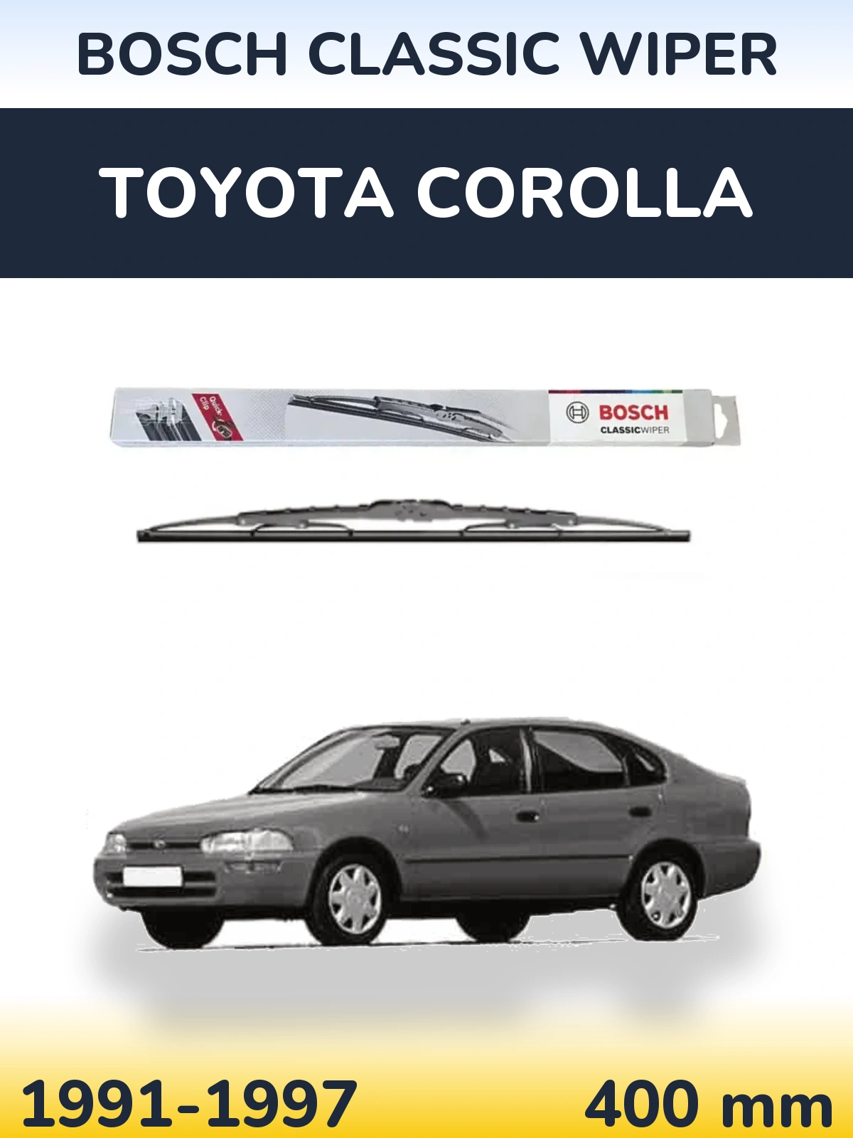 Tylna wycieraczka BOSCH Classic Wiper 400 mm do Toyota Corolla 1991-1997
