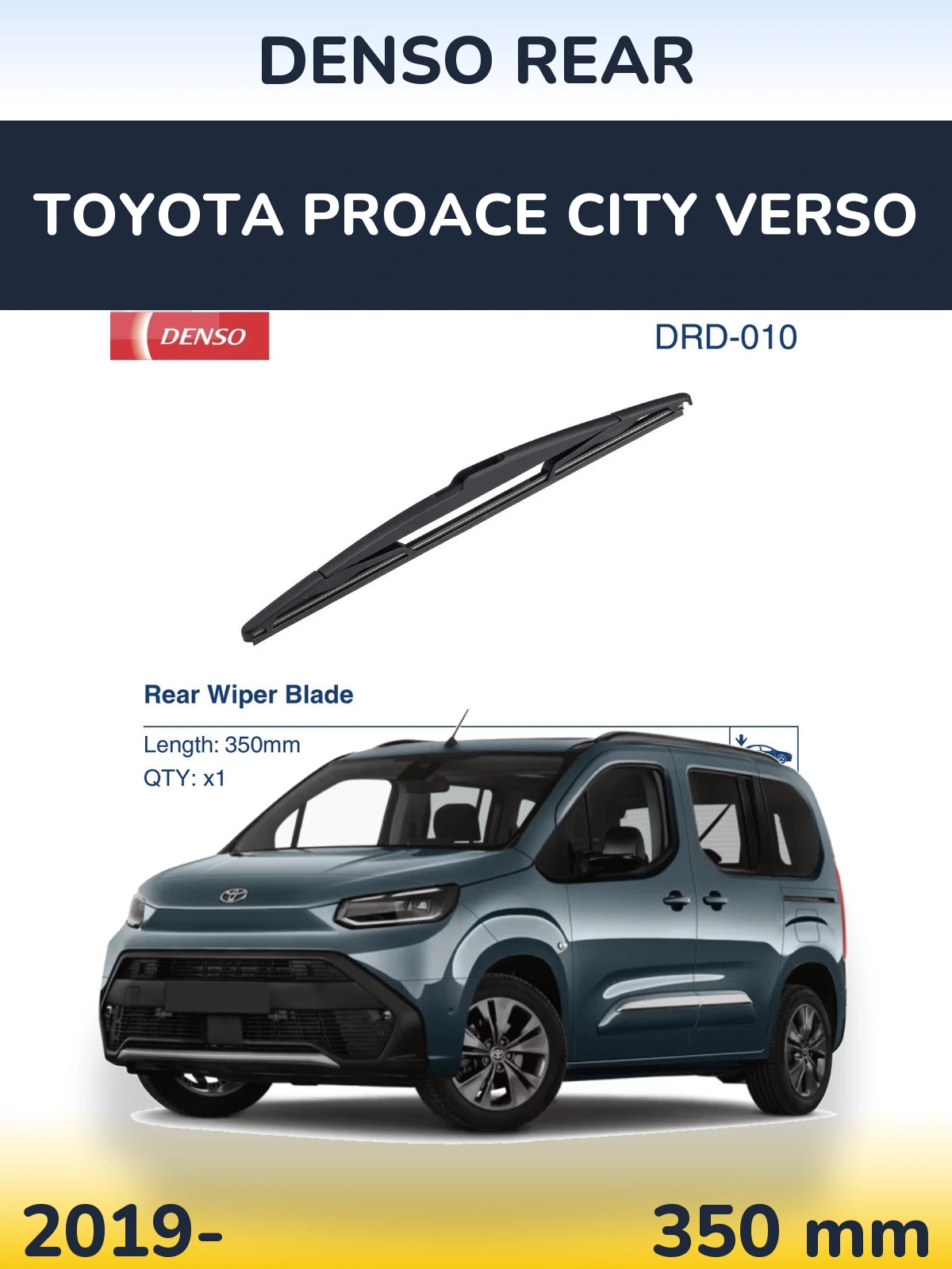 Tylna wycieraczka Denso Rear 350 mm do Toyota ProAce City Verso 2019-2026