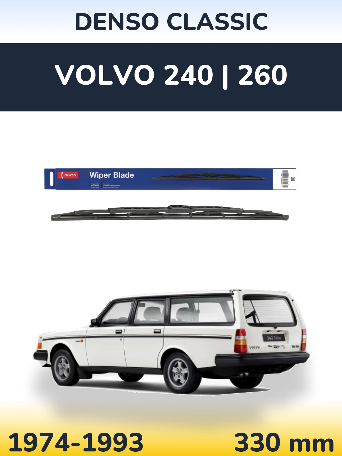 Tylna wycieraczka Denso Classic 330 mm do Volvo 240 | 260 1974-1993
