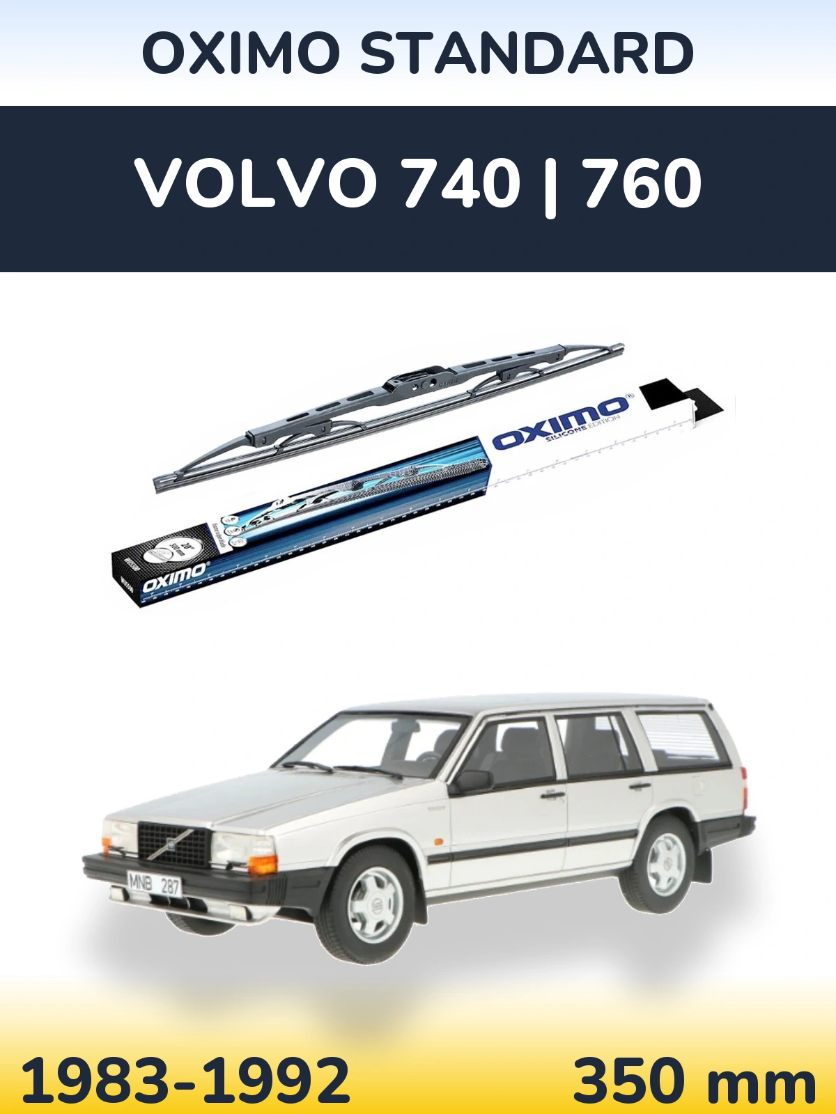 Tylna wycieraczka Oximo Standard 350 mm do Volvo 740 | 760 1983-1992
