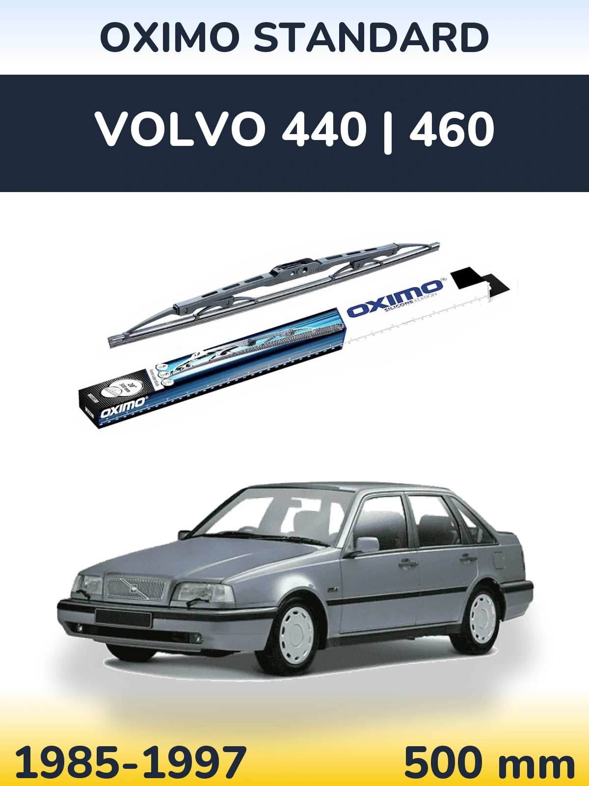 Rear wiper blade Oximo Standard 500 mm for Volvo 440 | 460 1985-1997